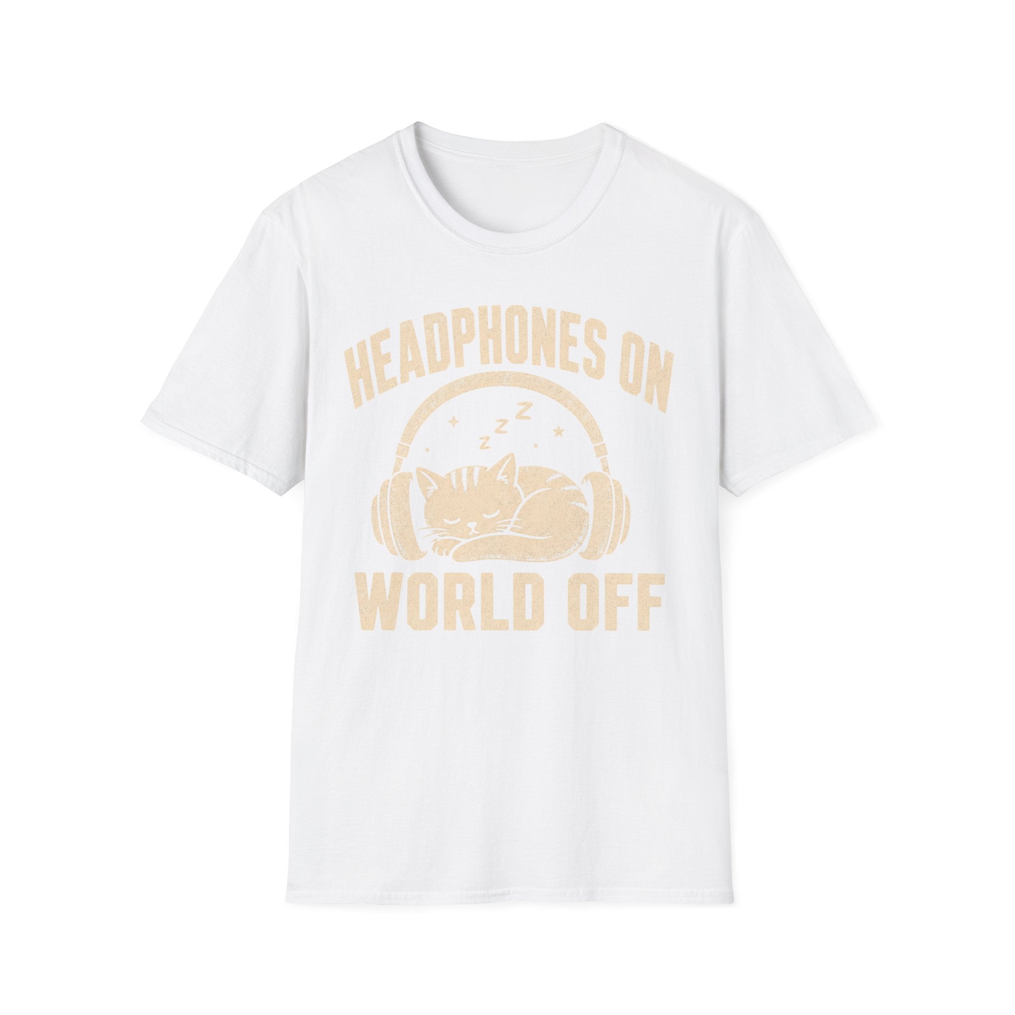 Headphones On World Off T-SHIRT