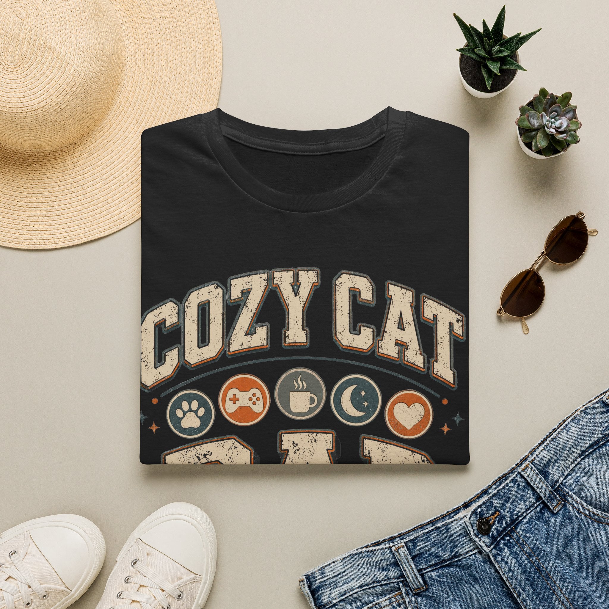 Cozy Cat Dad T-shirt