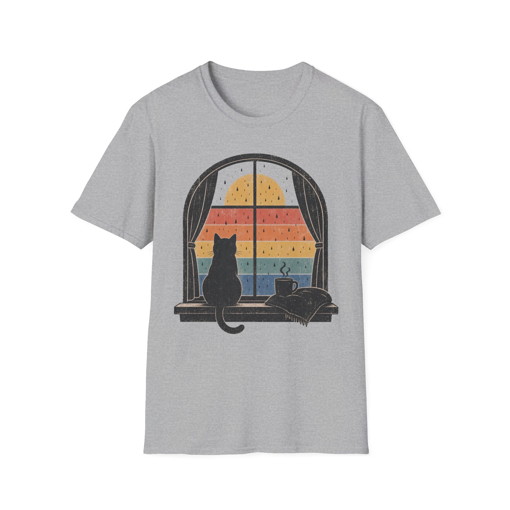 Rainy Night Retro Window T-SHIRT