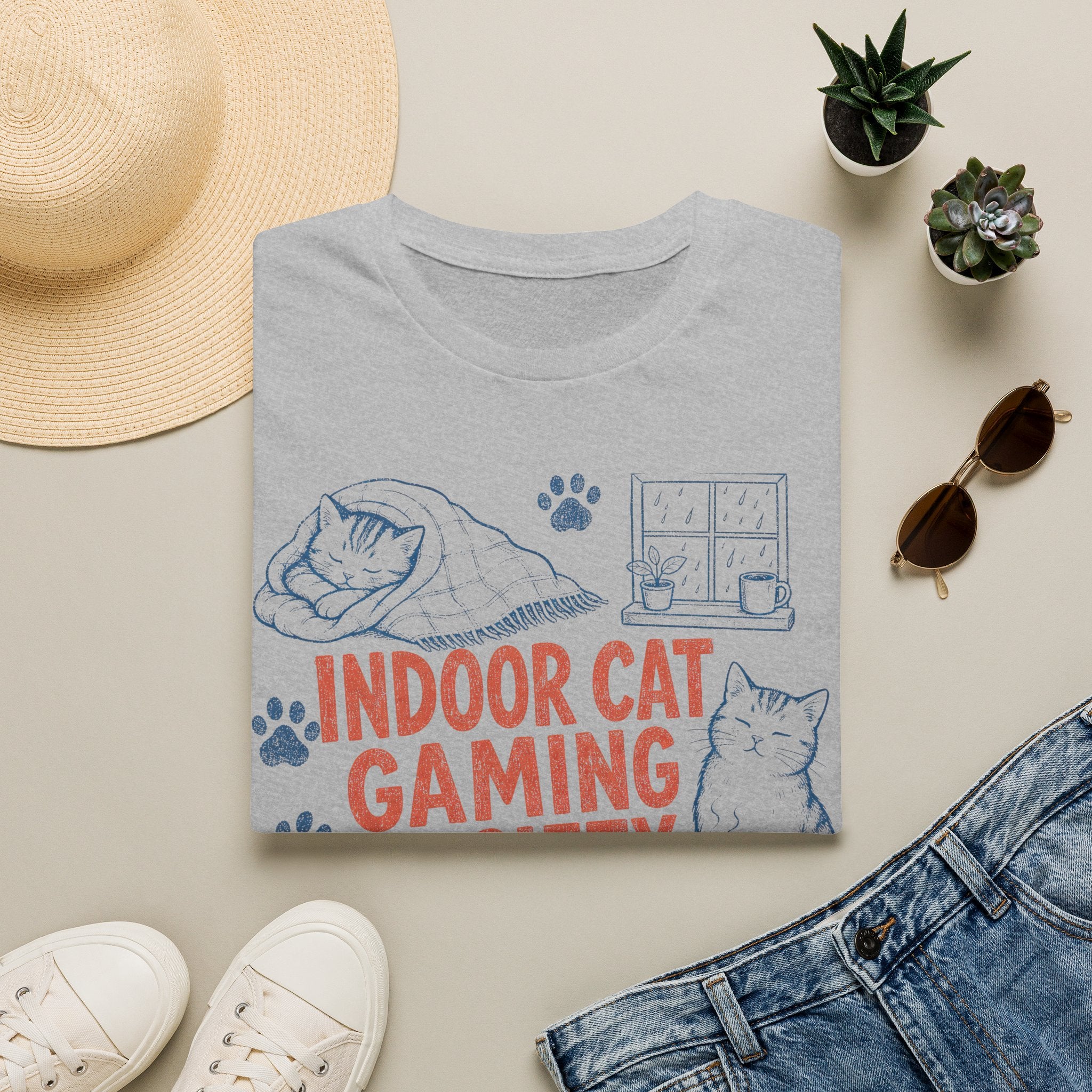 Indoor Cat Gaming Society T-SHIRT