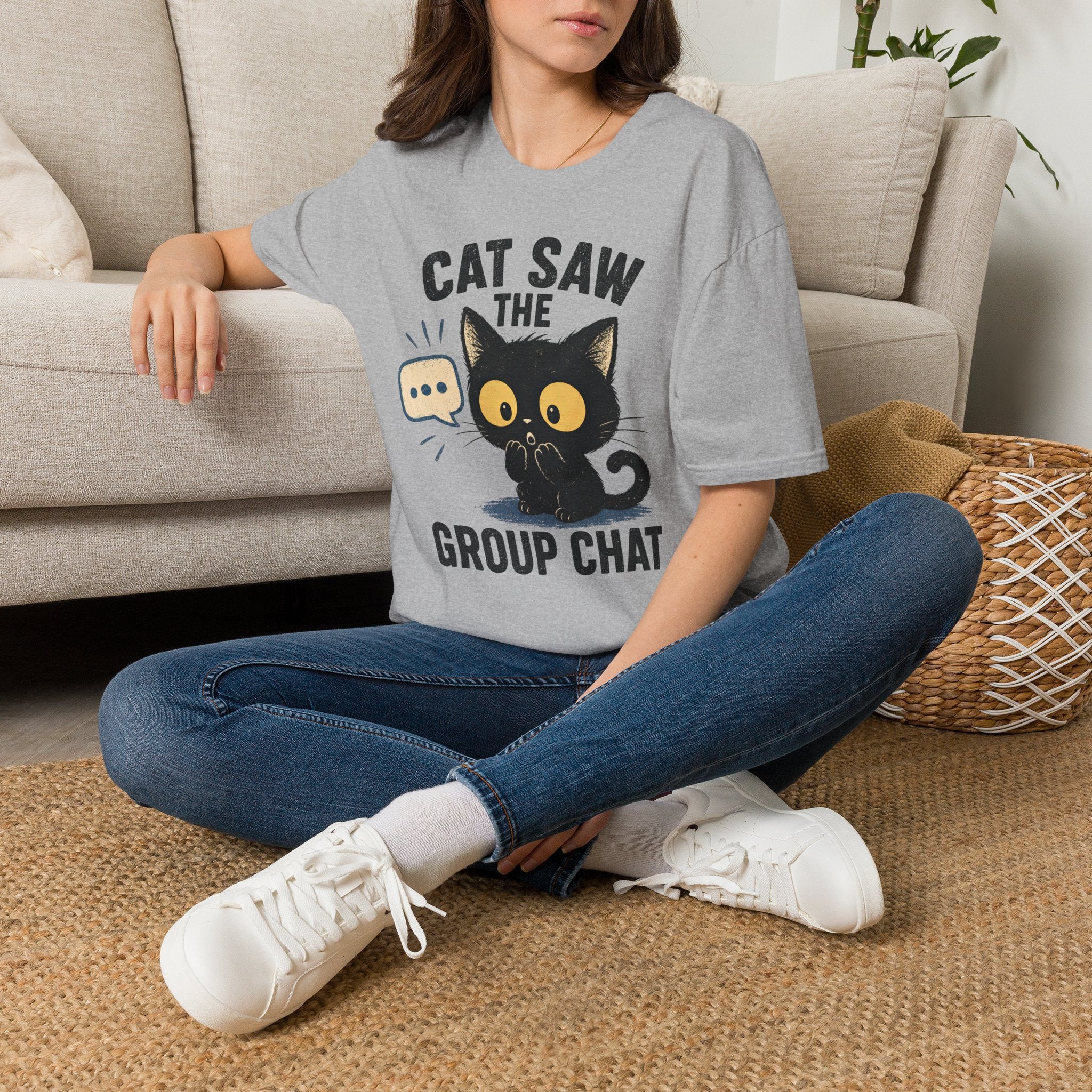 Cat Saw The Group Chat T-SHIRT