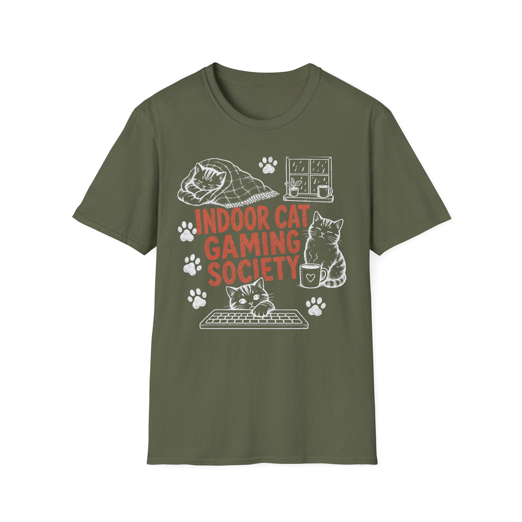Indoor Cat Gaming Society T-SHIRT