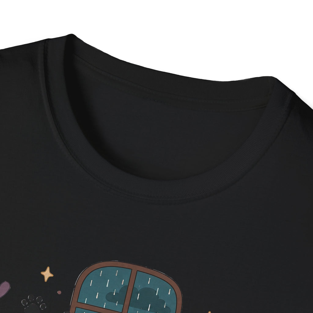 Rainy Night Gamer Cats T-shirt