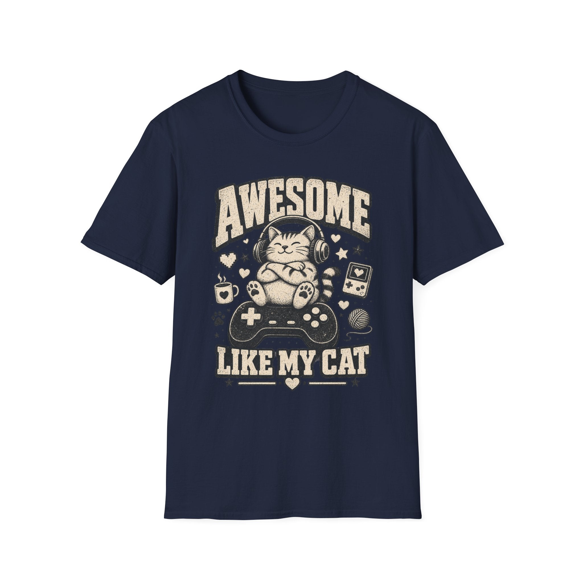 Cozy Gamer Cat Approval Stamp T-SHIRT