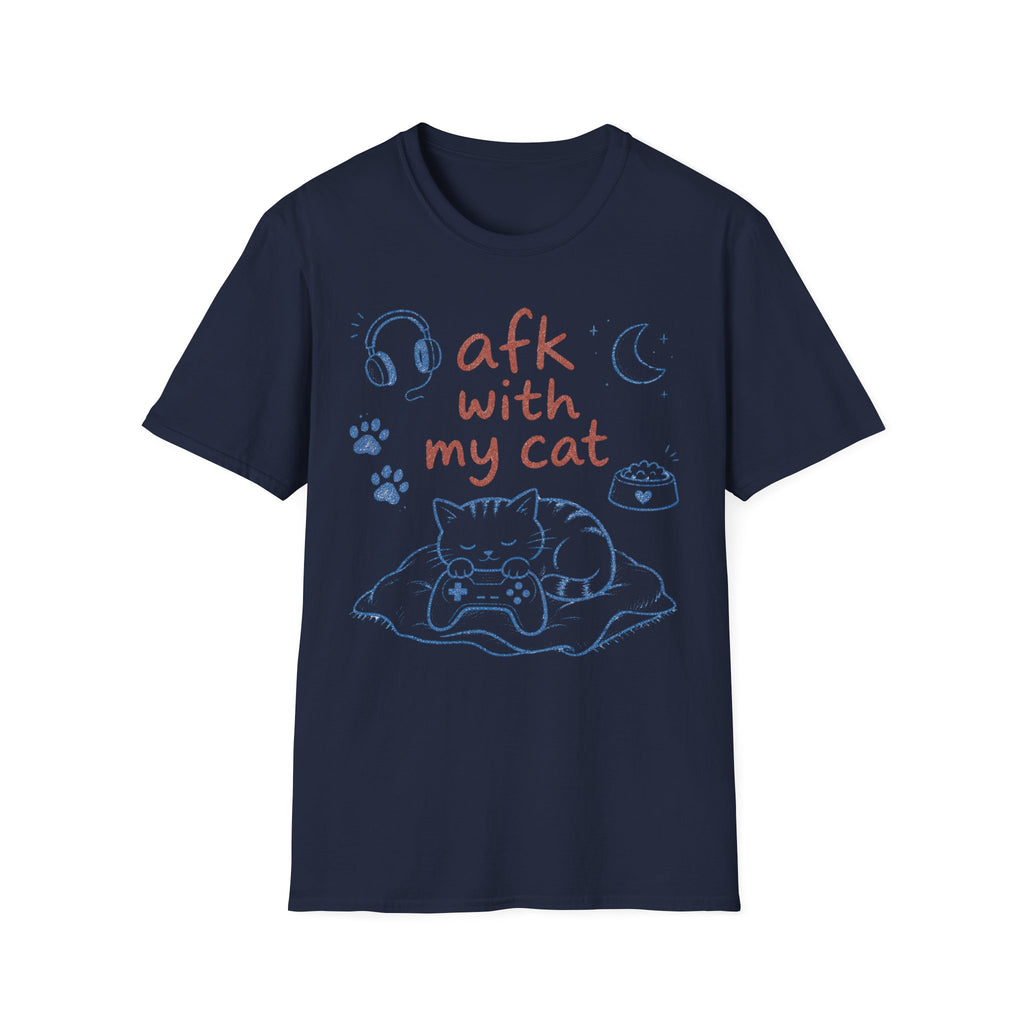 AFK WITH MY CAT T-SHIRT