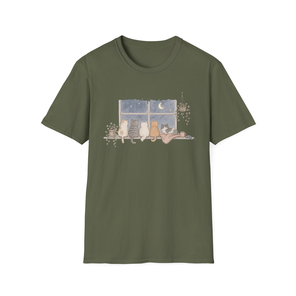 Window Ledge Cat Party T-SHIRT