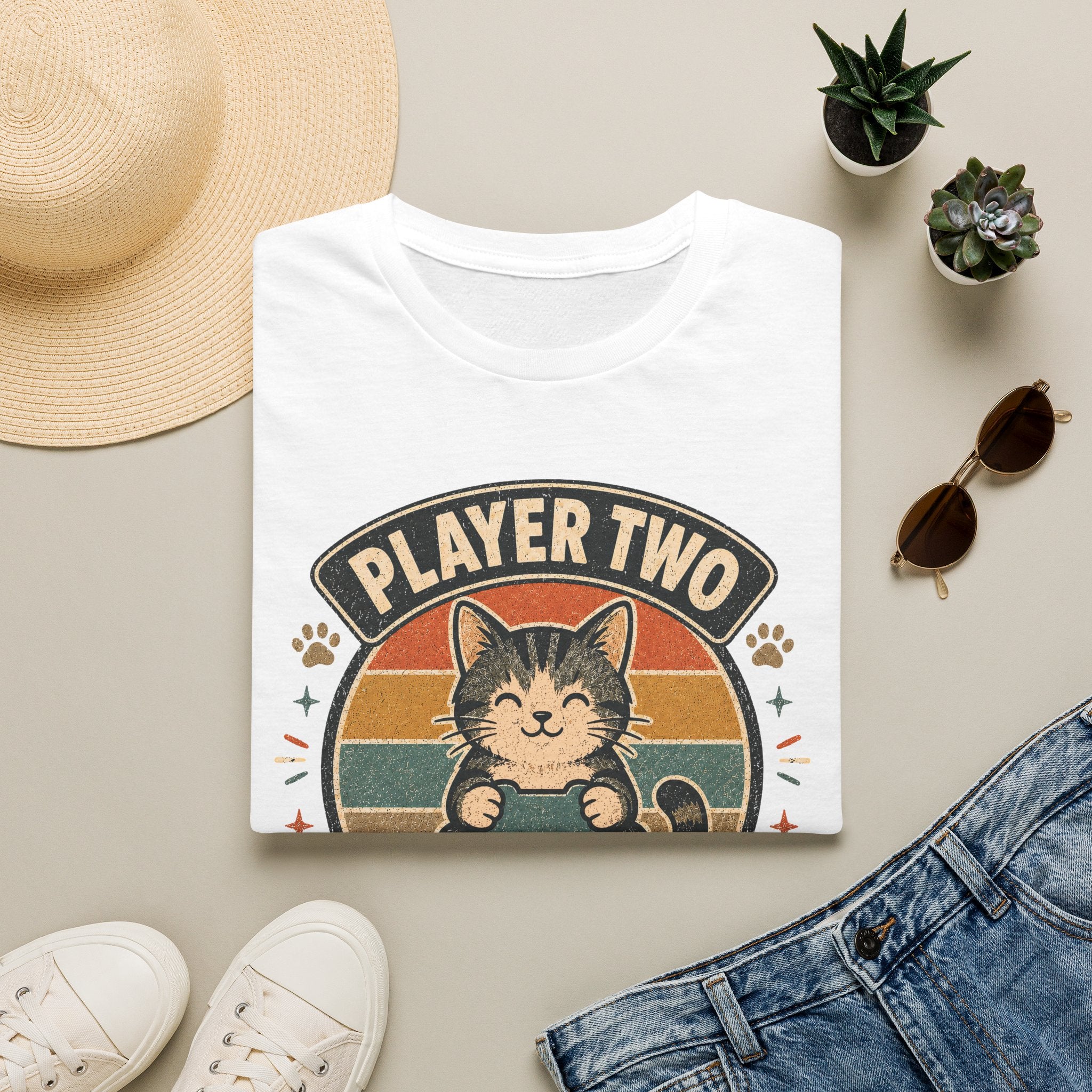 Player Two Has Paws T-shirt