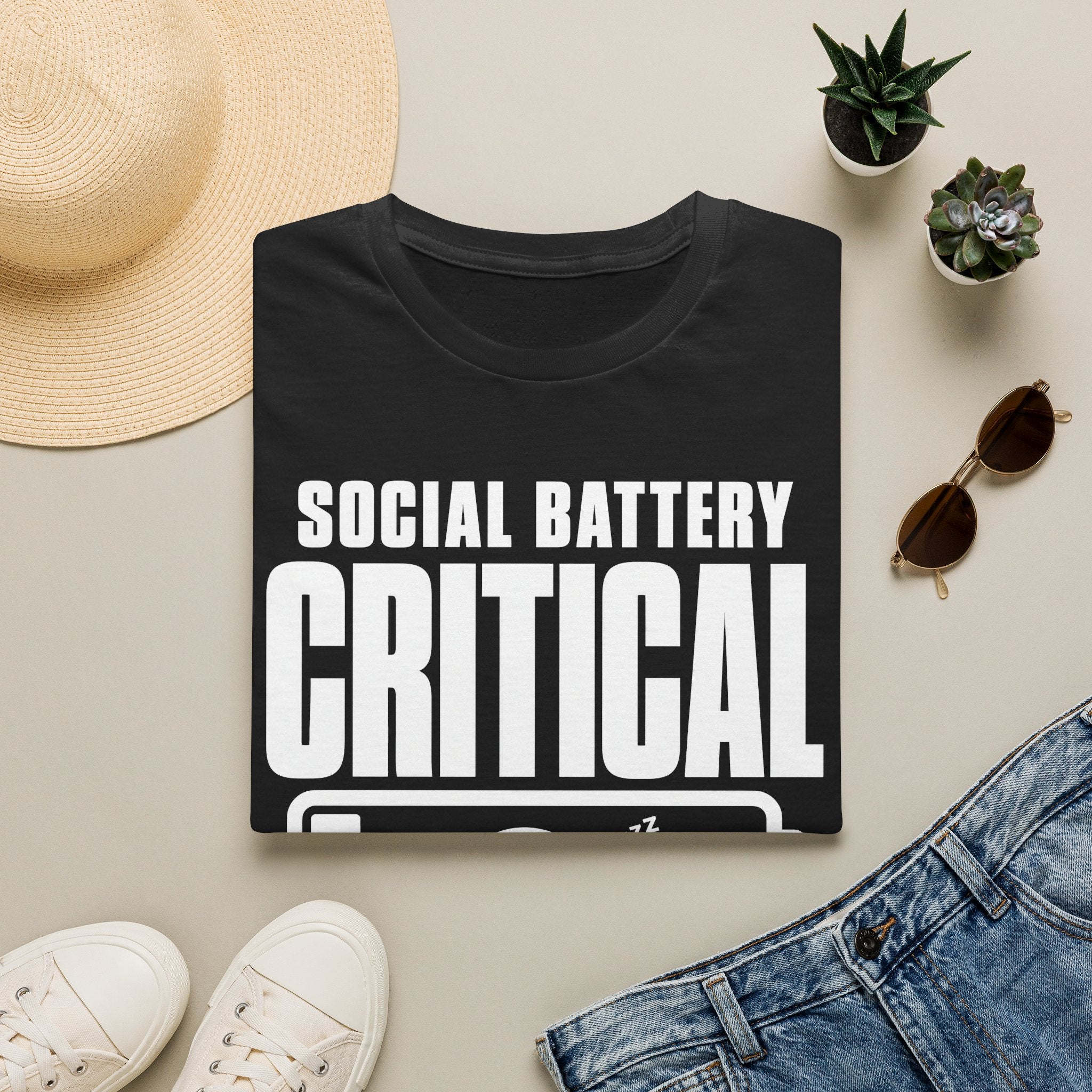 Social Battery Critical T-shirt