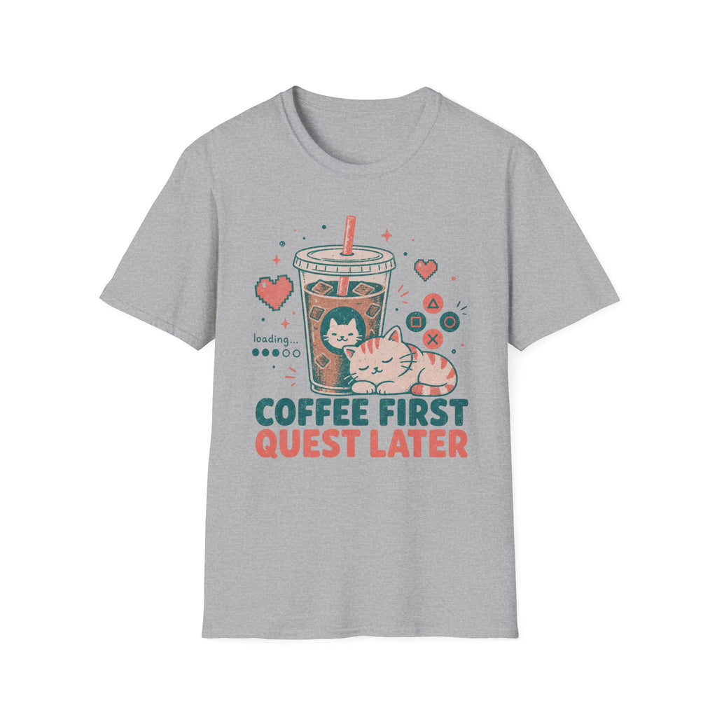Coffee First Quest Later T-SHIRT