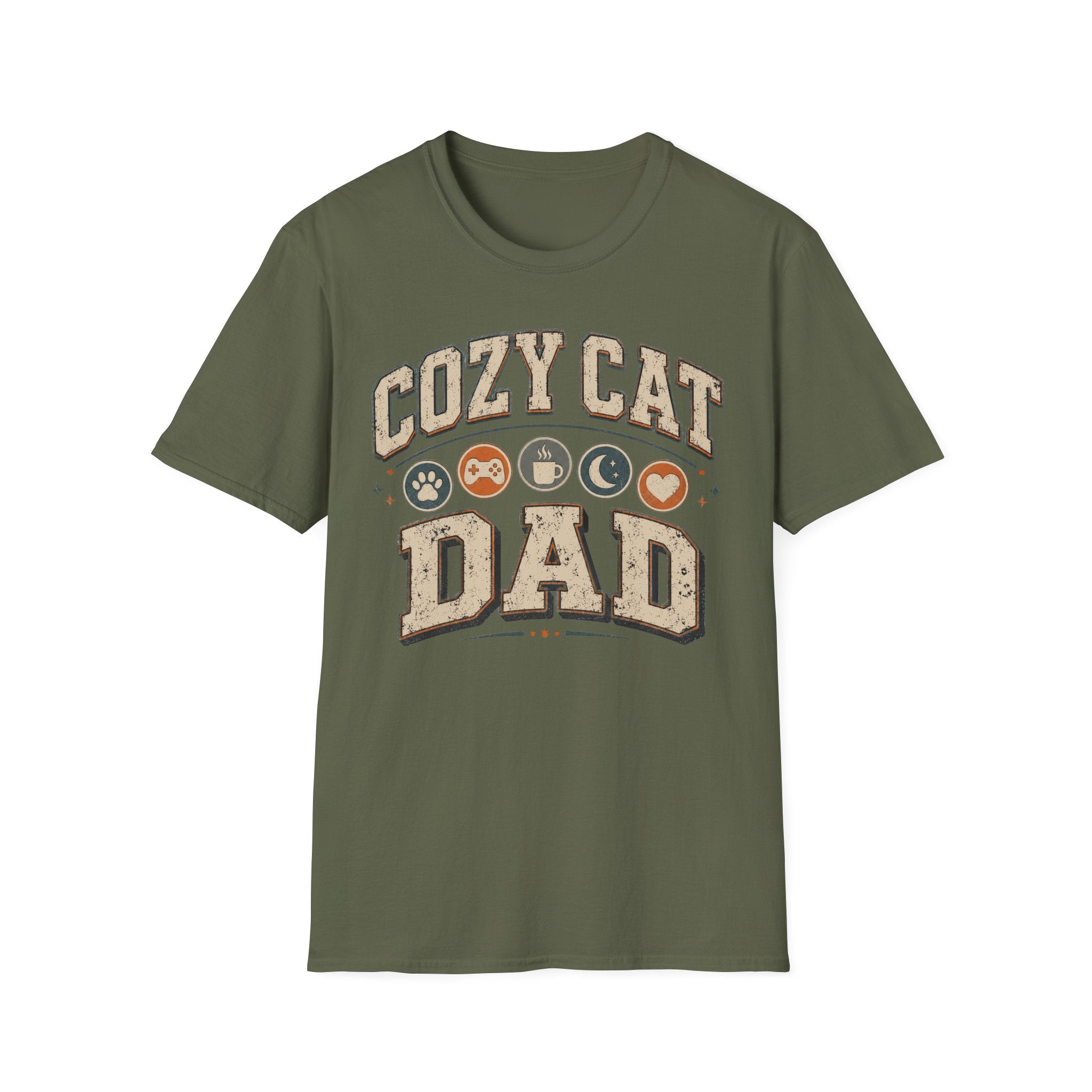 Cozy Cat Dad T-shirt