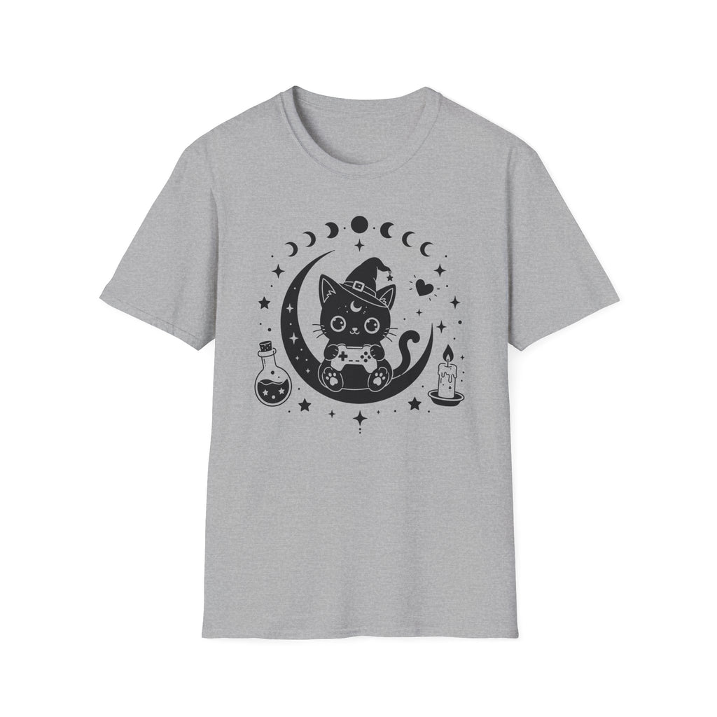 Witchy Familiar Gamer Cat T-shirt