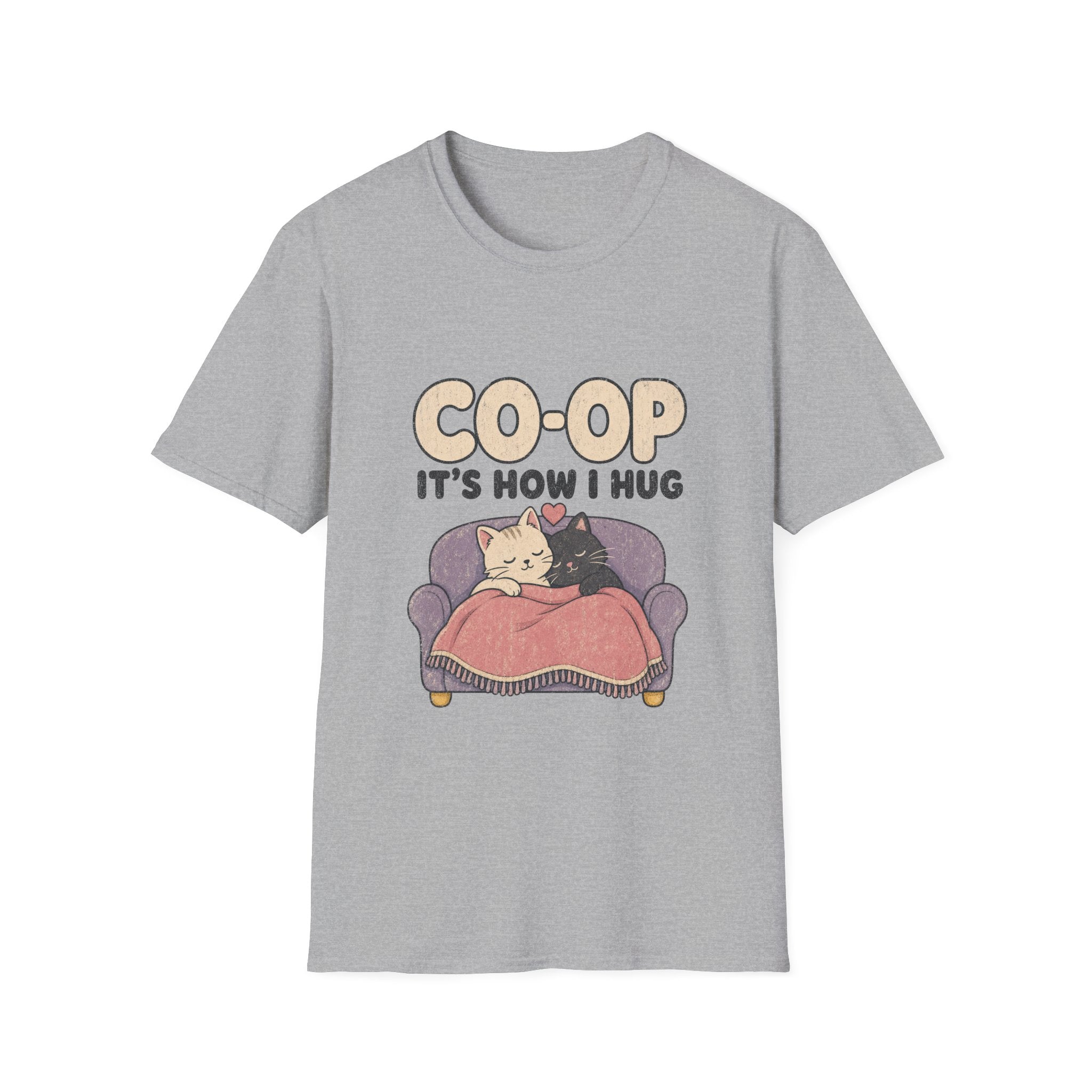 Co-Op Its How I Hug - Two Cats Couch T-SHIRT