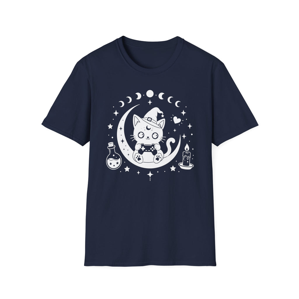 Witchy Familiar Gamer Cat T-shirt