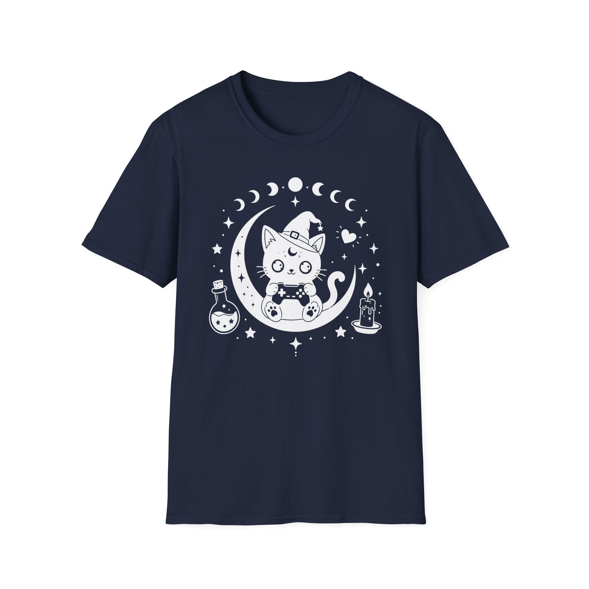 Witchy Familiar Gamer Cat T-shirt