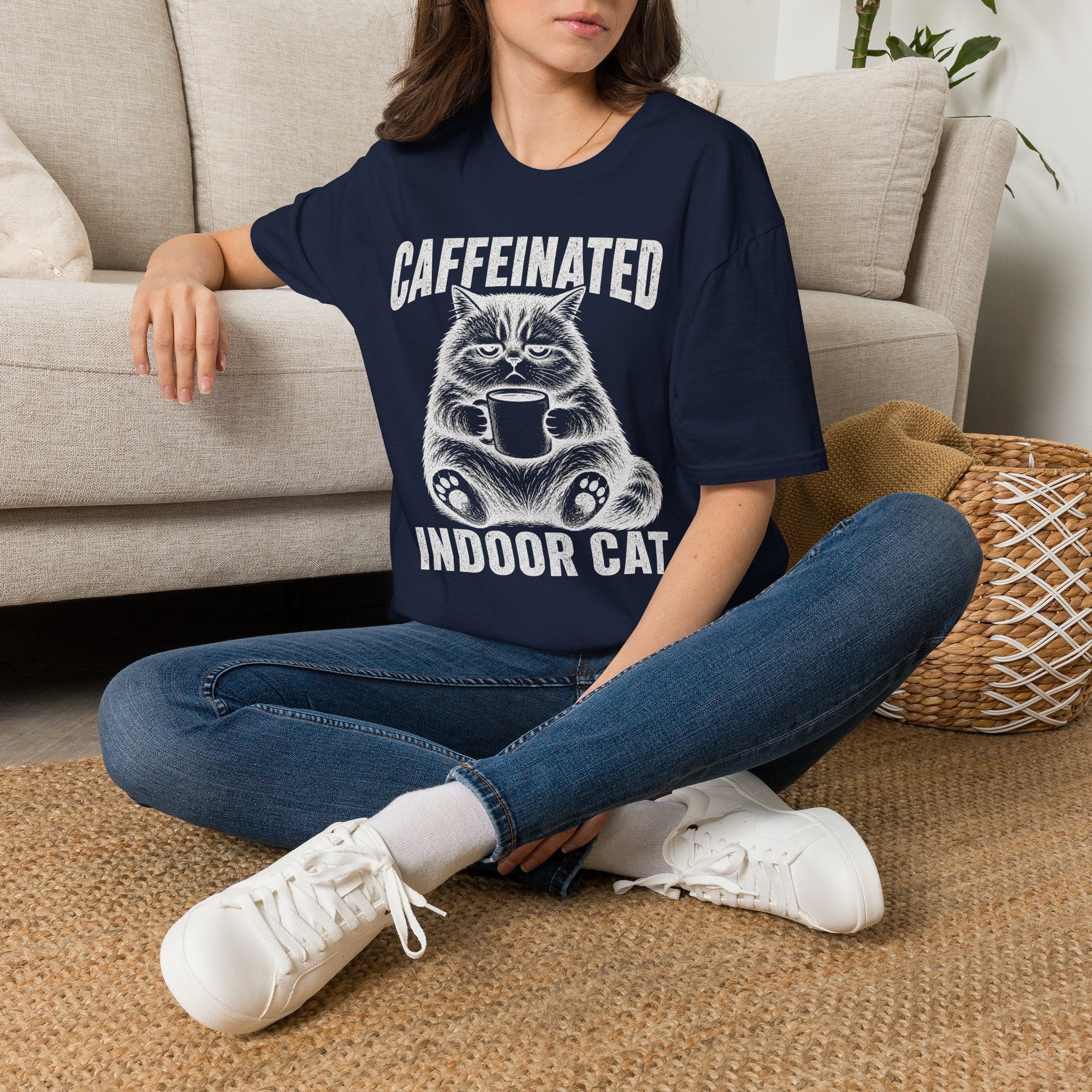 Caffeinated Indoor Cat T-SHIRT