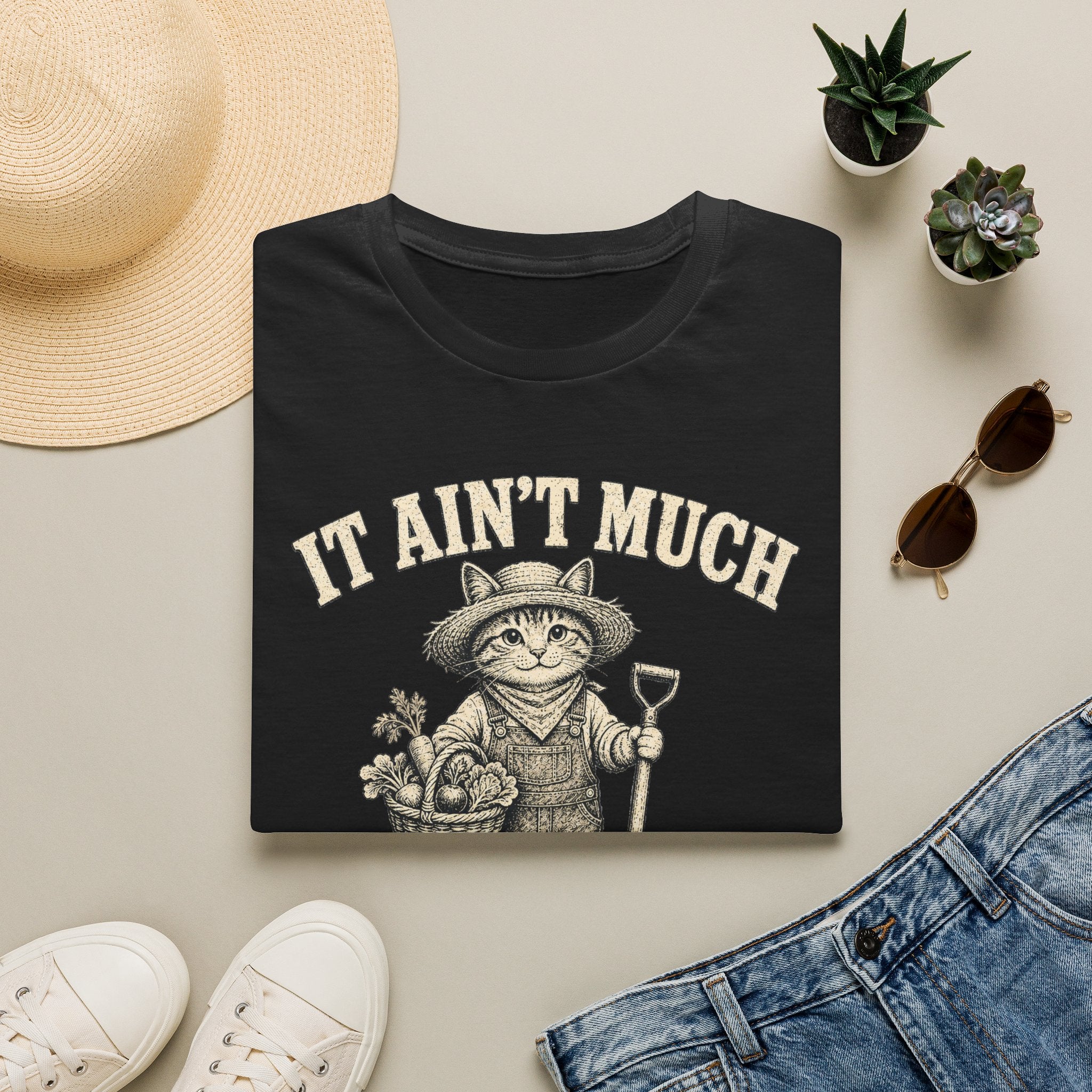 Honest Work Farming Cat T-SHIRT