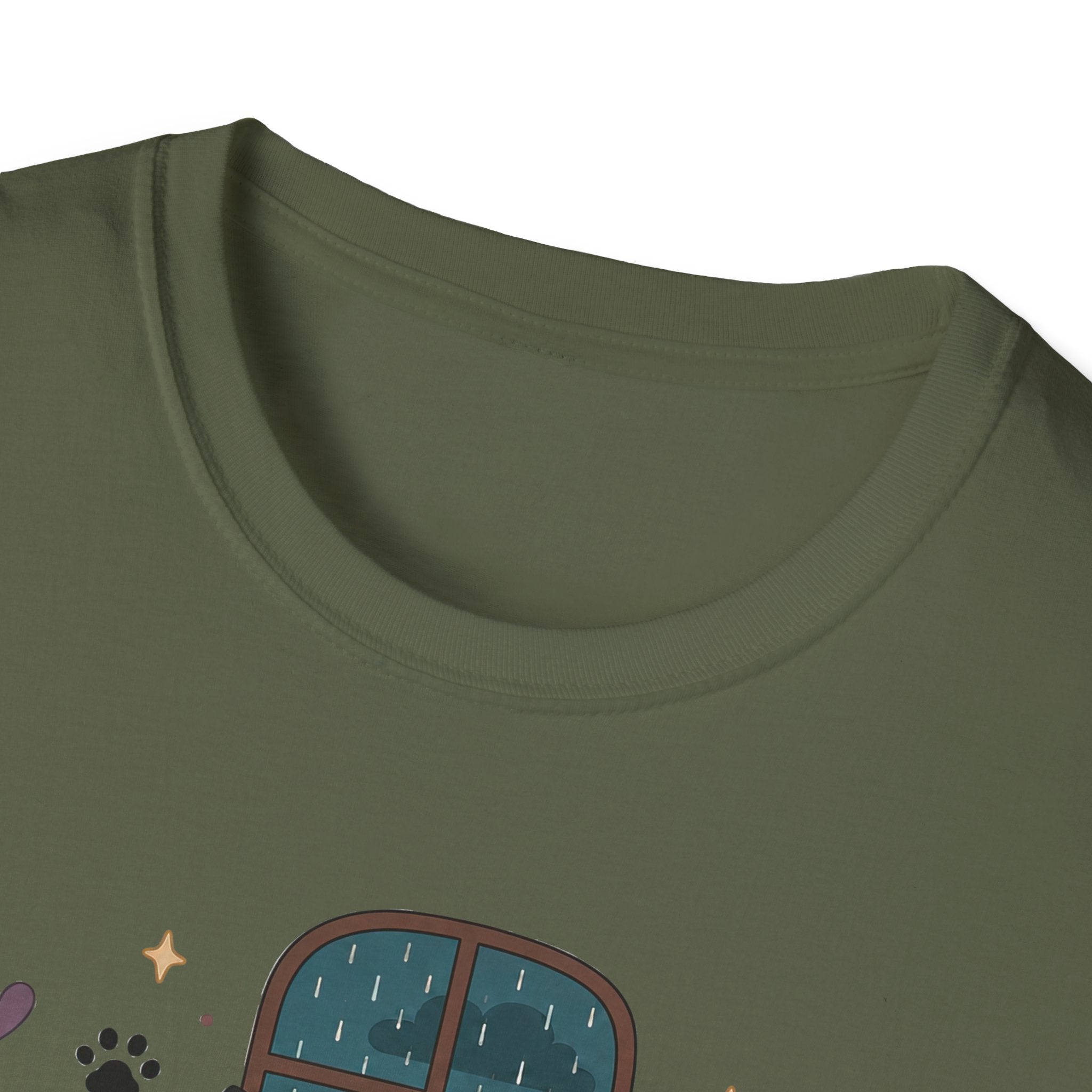 Rainy Night Gamer Cats T-shirt