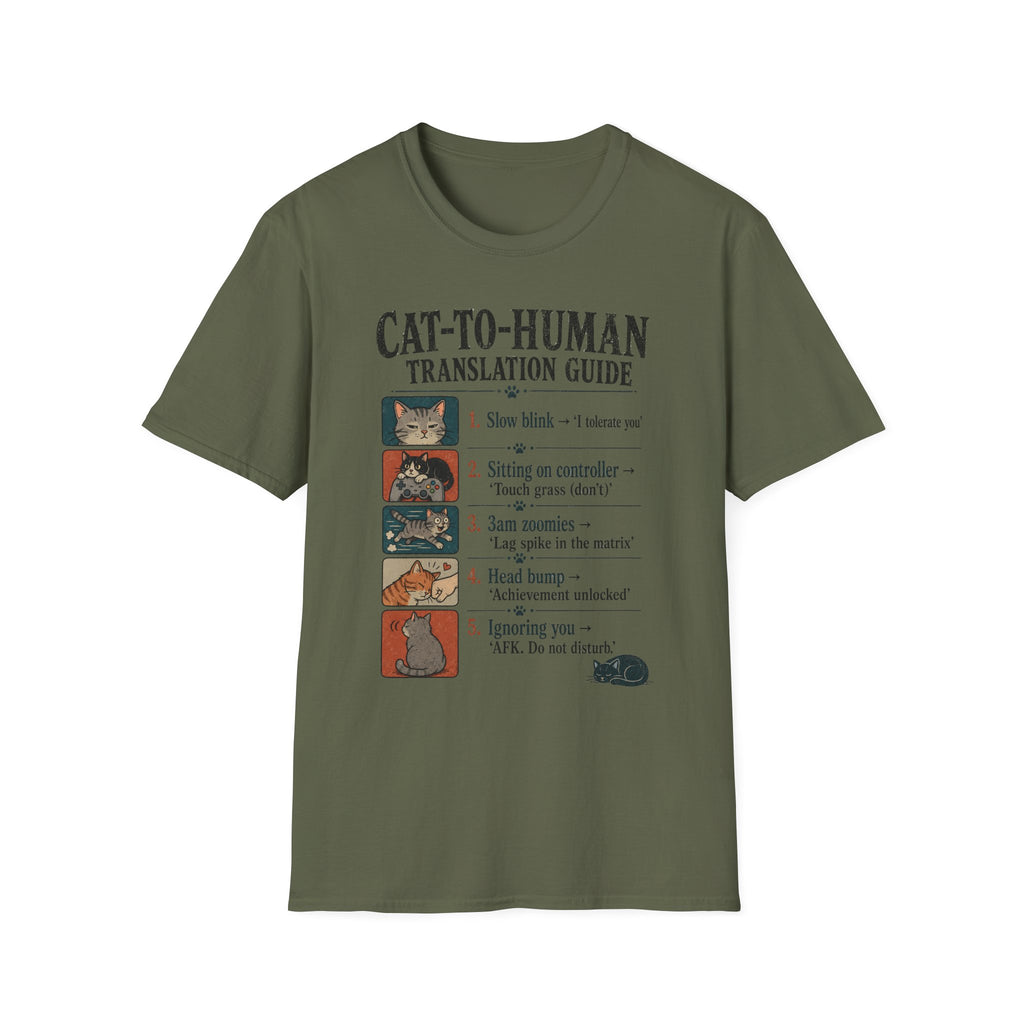 Cat-To-Human Translation Guide T-shirt