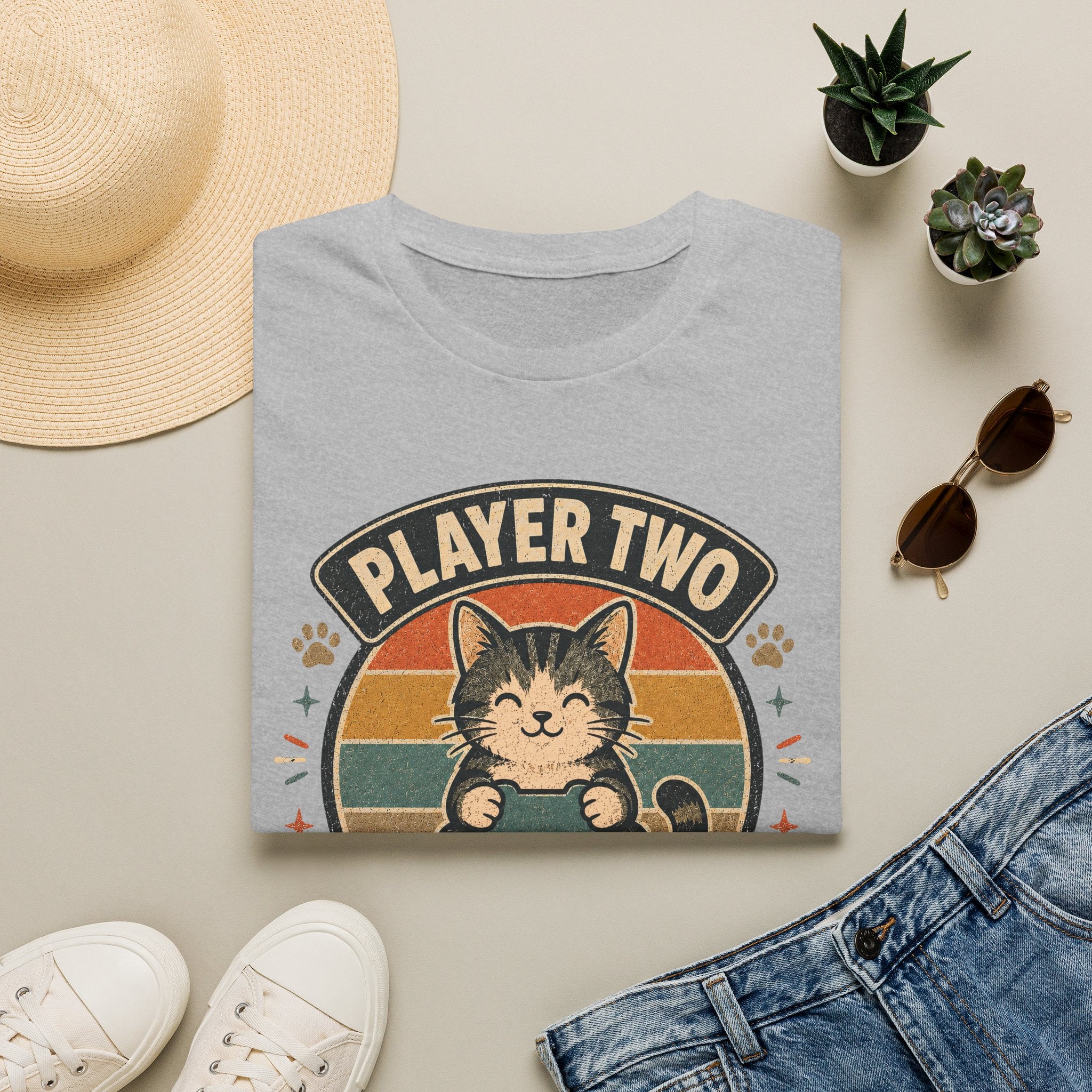 Player Two Has Paws T-shirt