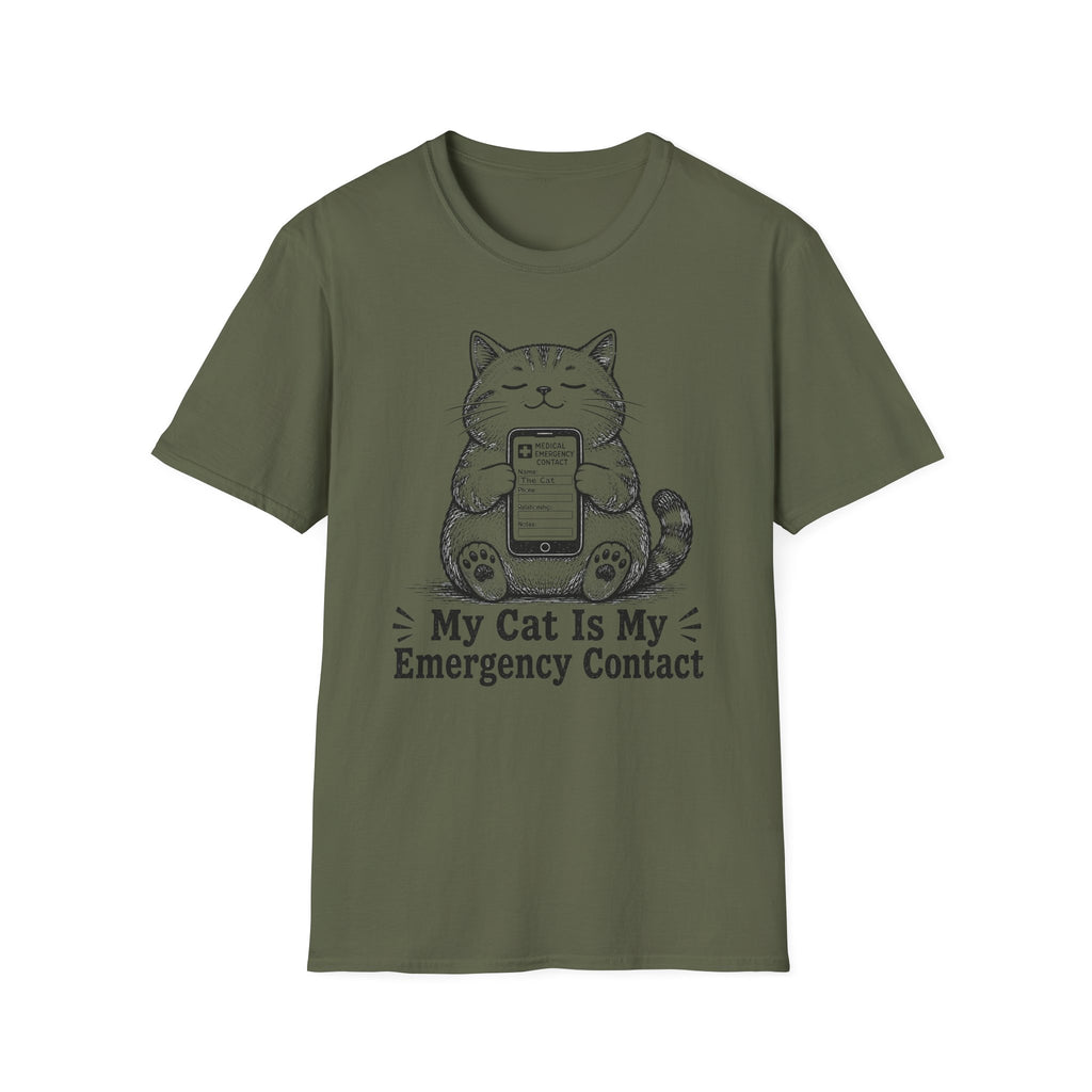 My Cat Is My Emergency Contact T-shirt
