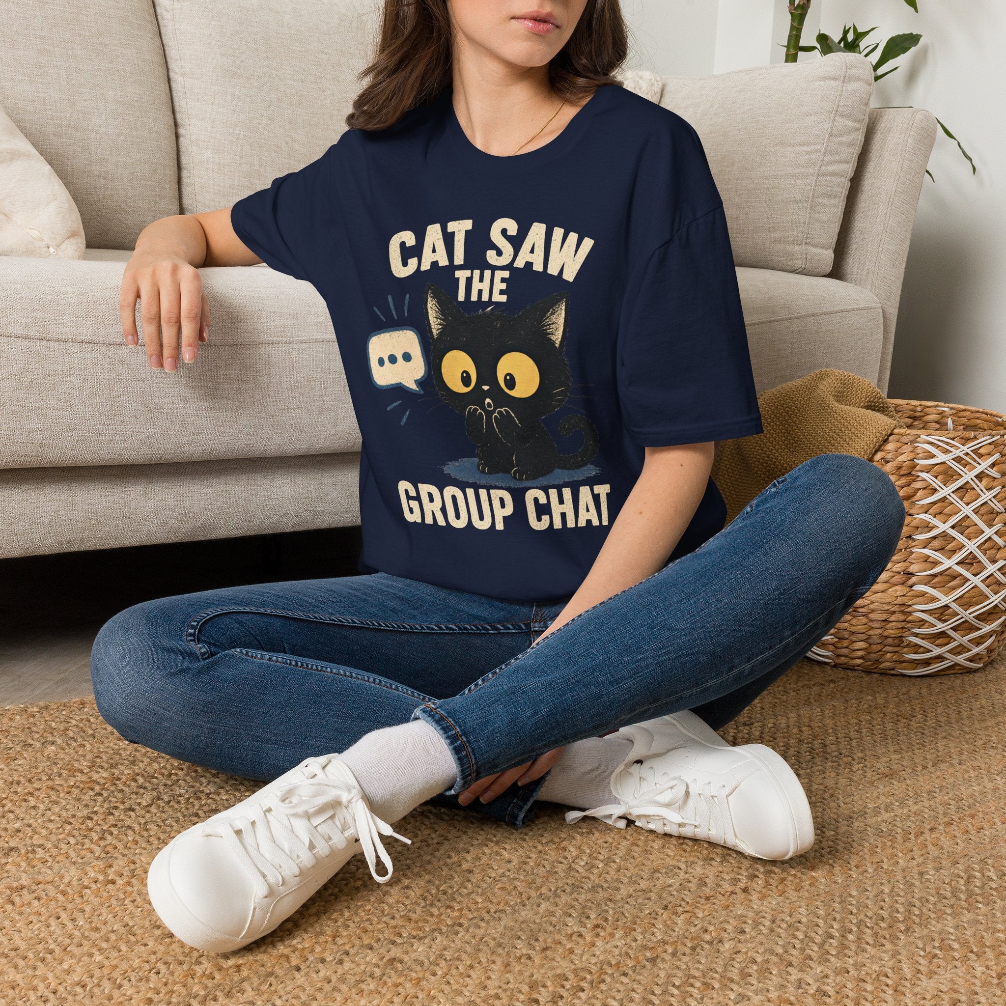 Cat Saw The Group Chat T-SHIRT