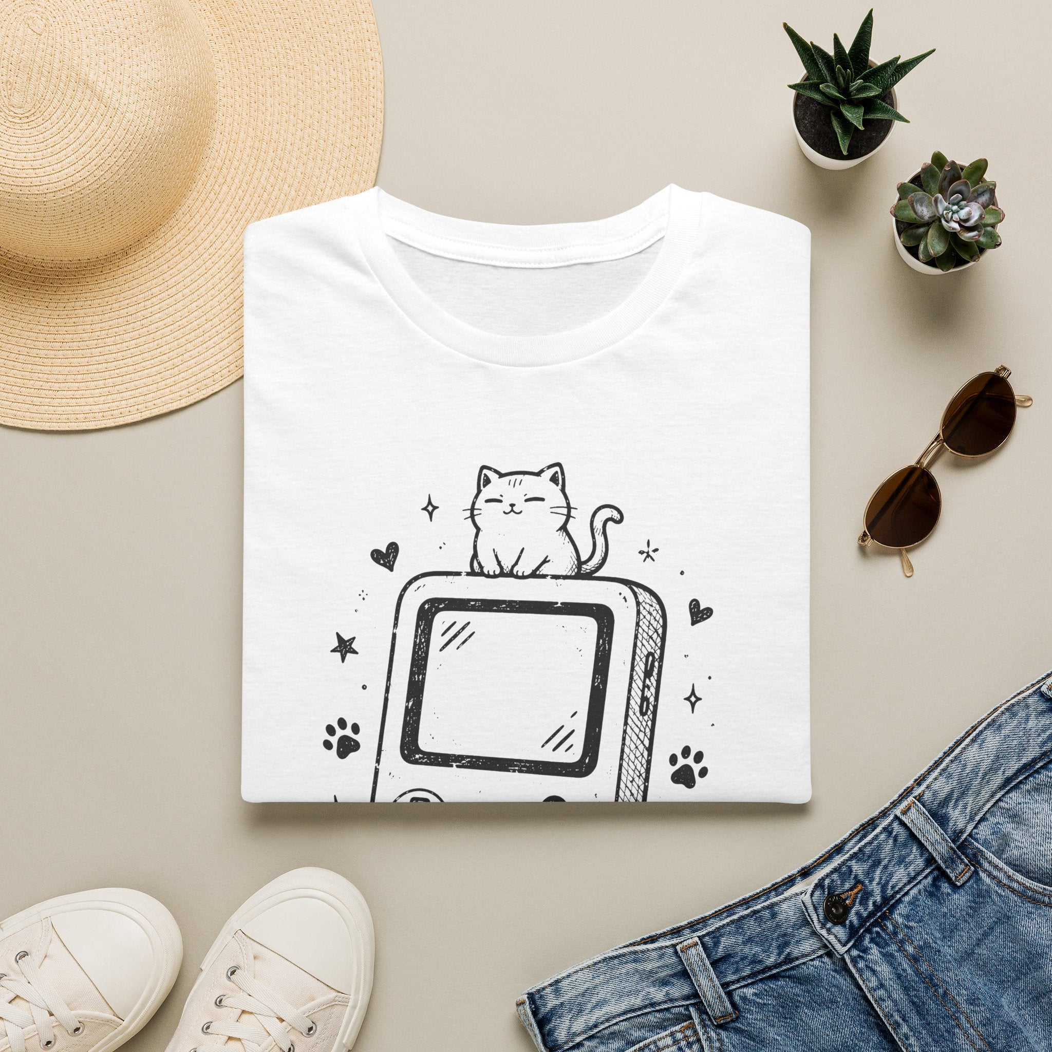 Tiny Cat Big Console T-shirt