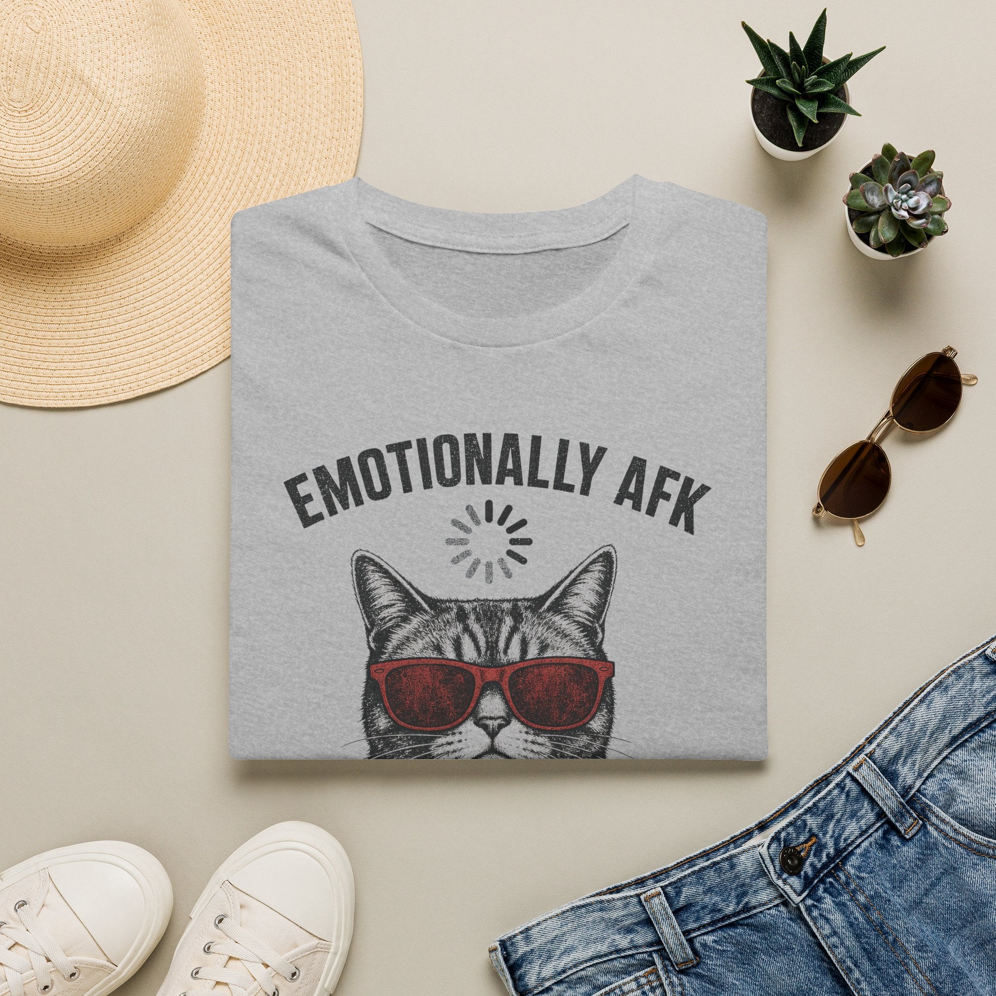 Emotionally AFK Physically Here T-SHIRT