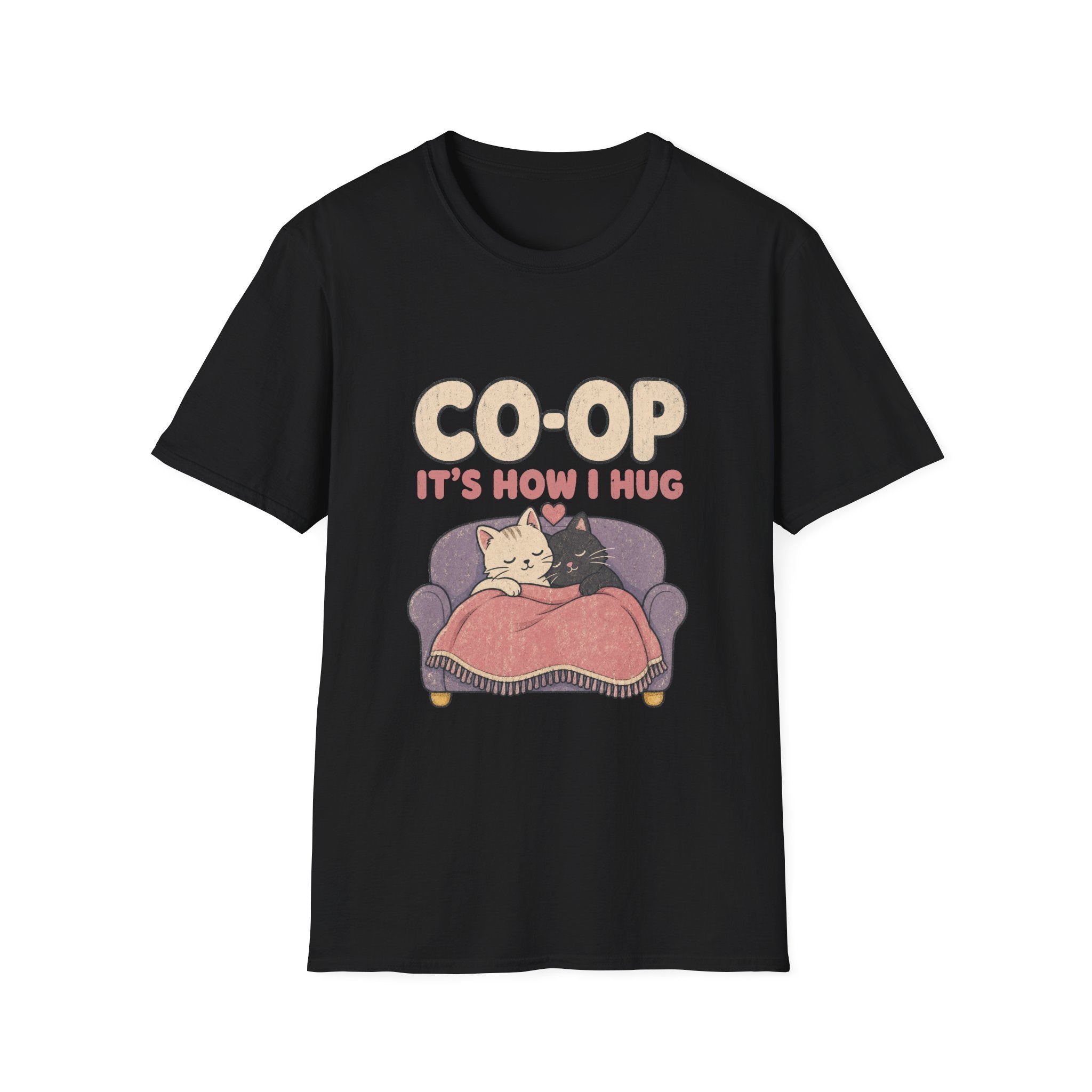 Co-Op Its How I Hug - Two Cats Couch T-SHIRT