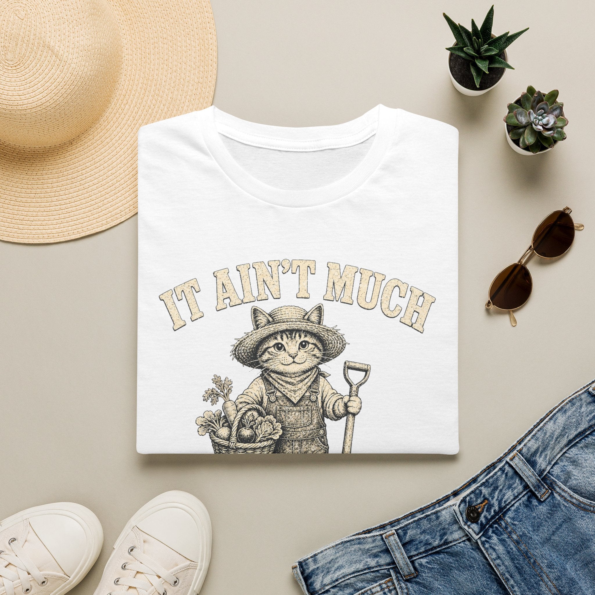 Honest Work Farming Cat T-SHIRT