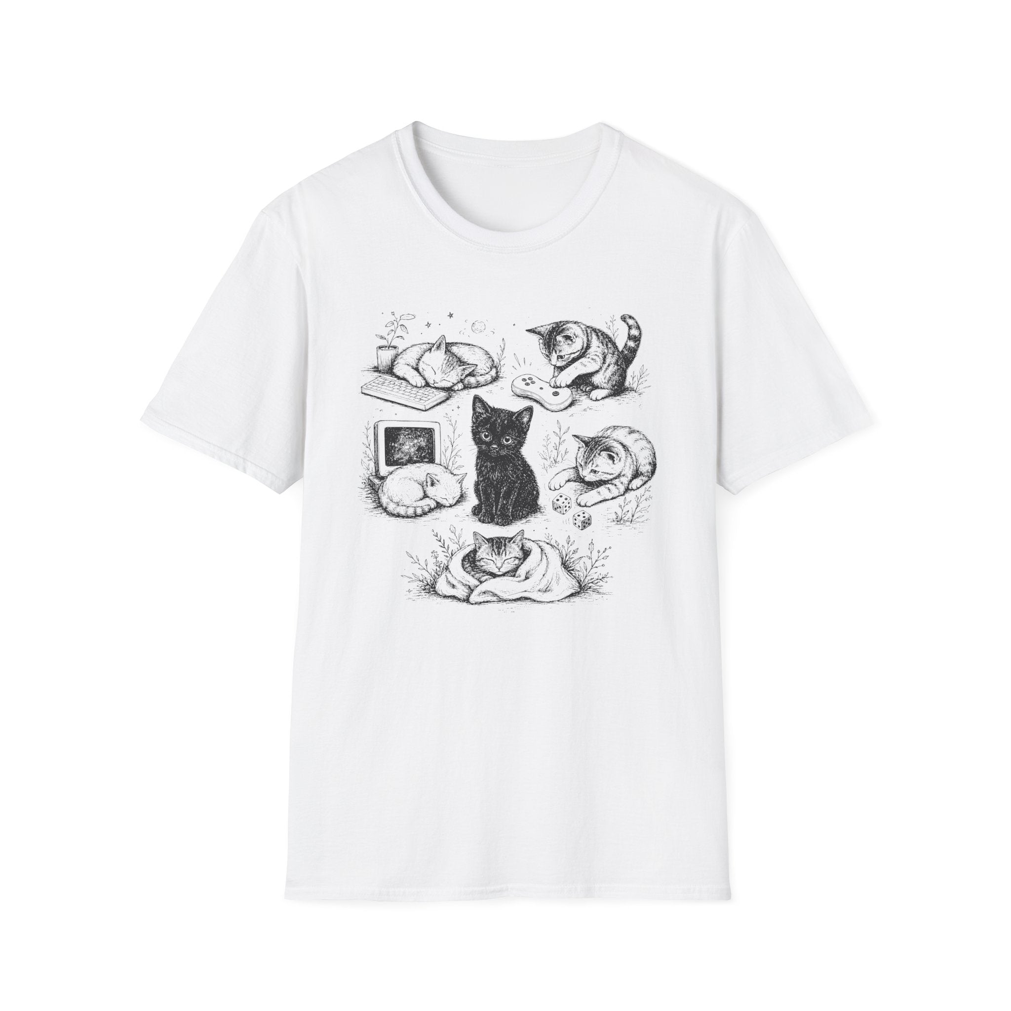 Tiny Gamer Cat Field Notes T-SHIRT