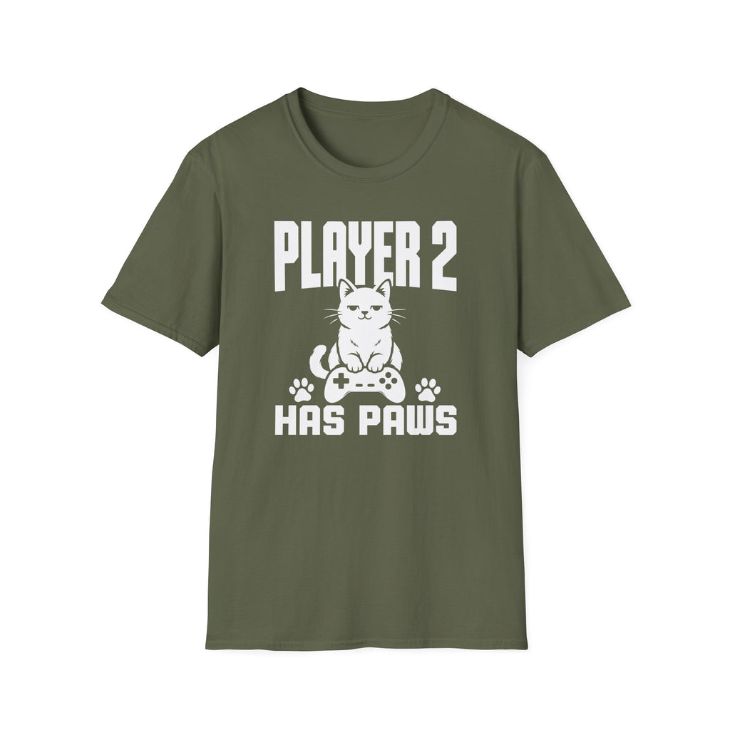 Player 2 Has Paws T-shirt