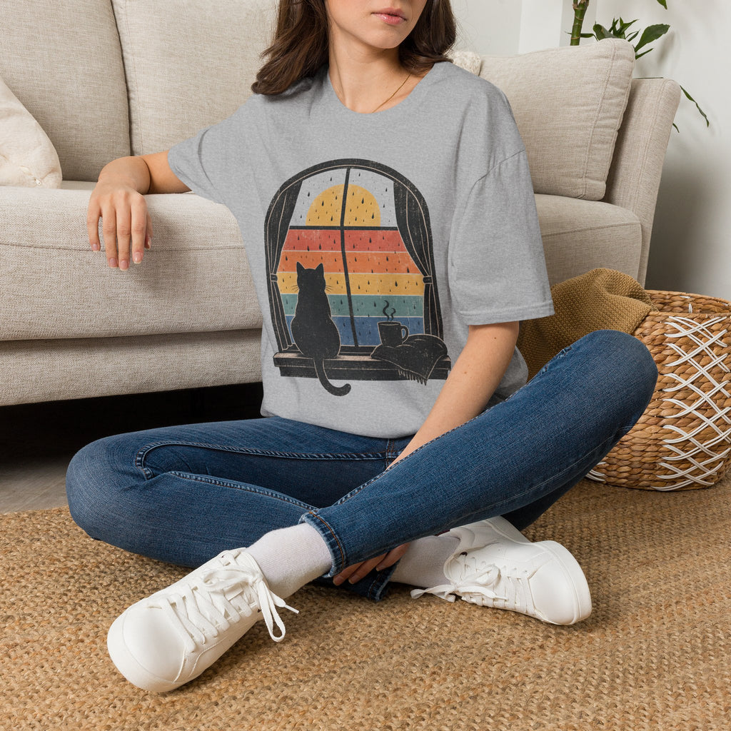Rainy Night Retro Window T-SHIRT