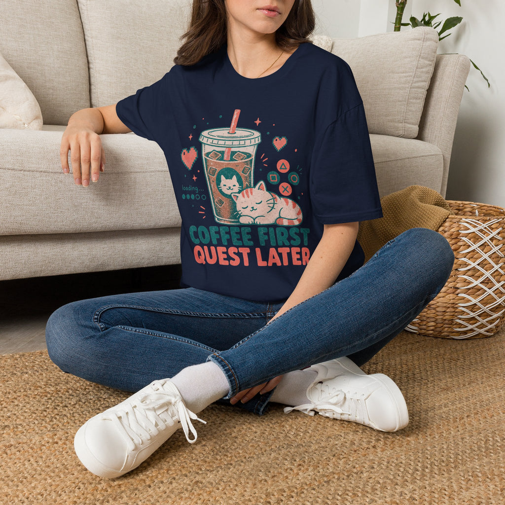 Coffee First Quest Later T-SHIRT