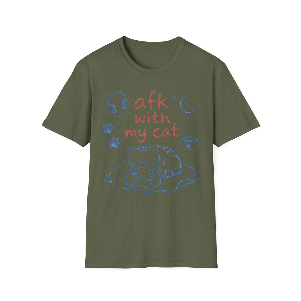AFK WITH MY CAT T-SHIRT