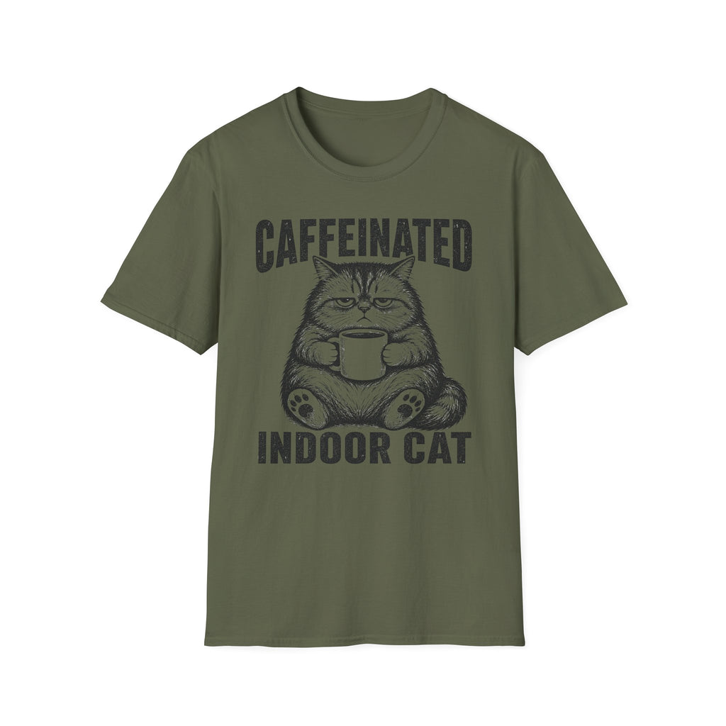 Caffeinated Indoor Cat T-SHIRT