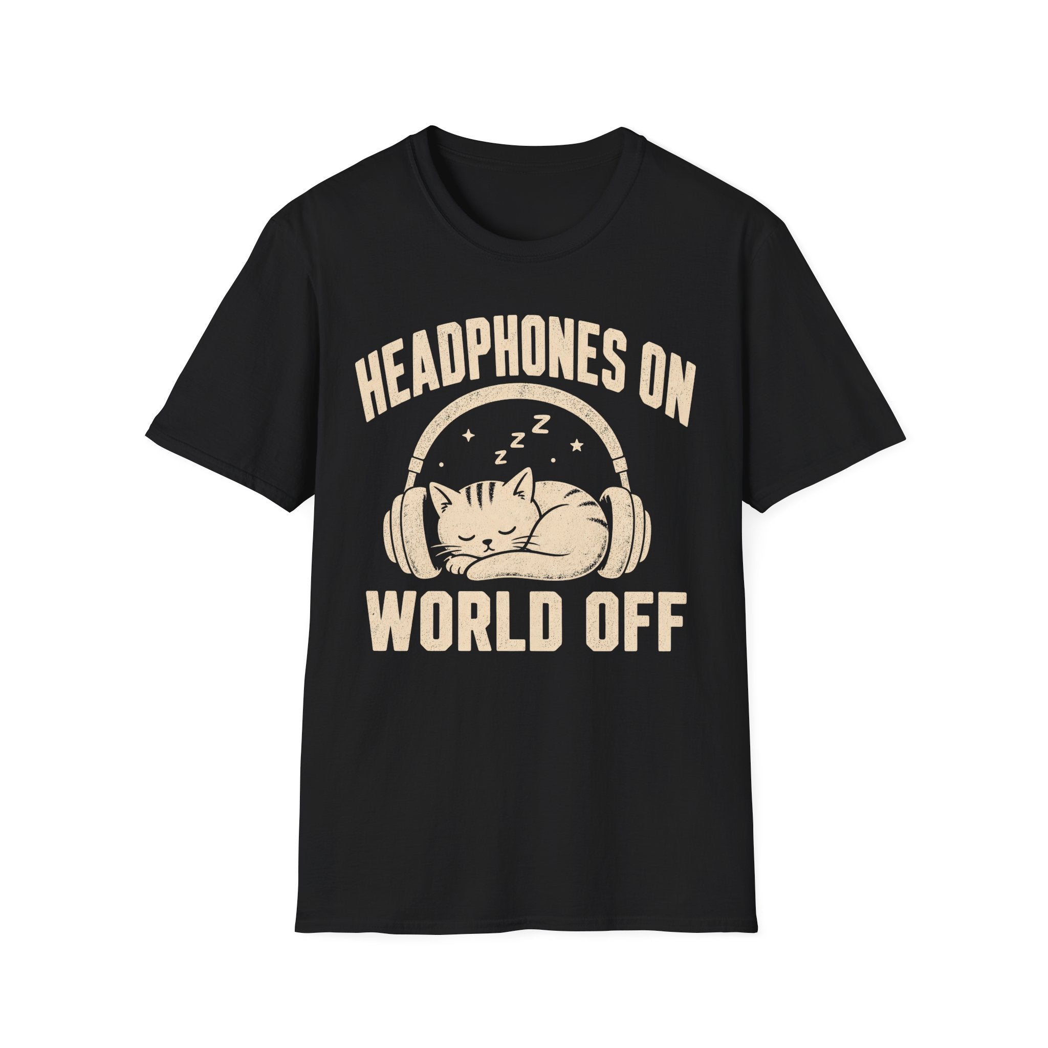 Headphones On World Off T-SHIRT