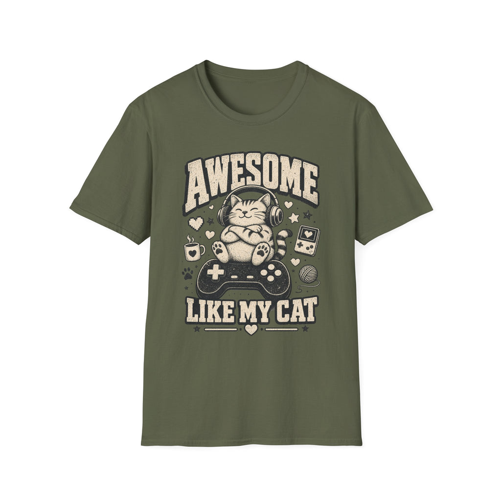 Cozy Gamer Cat Approval Stamp T-SHIRT