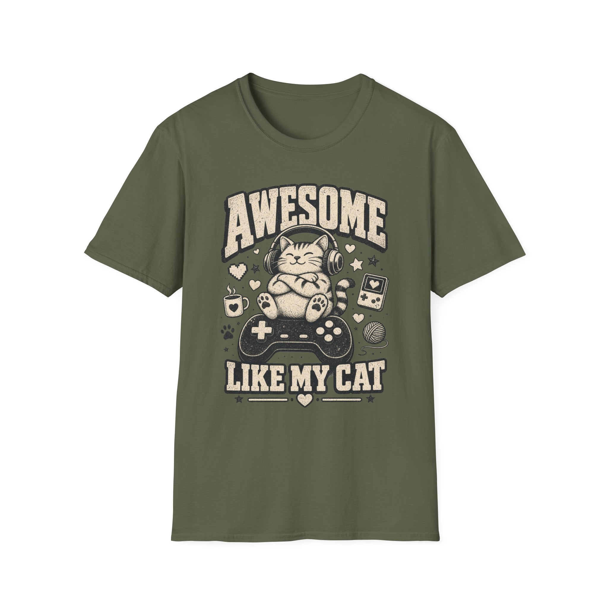 Cozy Gamer Cat Approval Stamp T-SHIRT