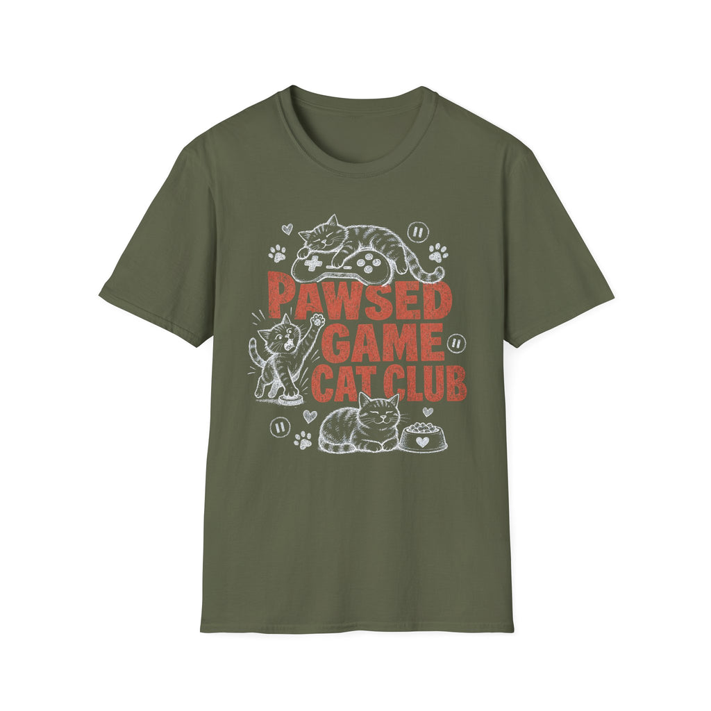 Pawsed Game Cat Club T-SHIRT