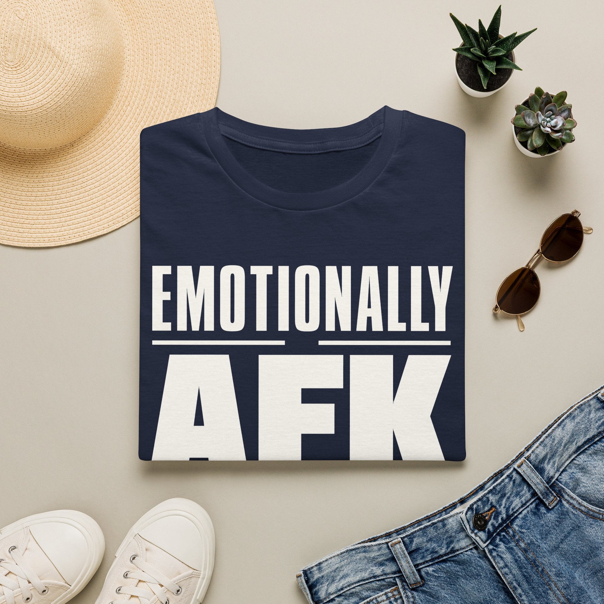 Emotionally AFK - Pet Cat To Continue T-shirt