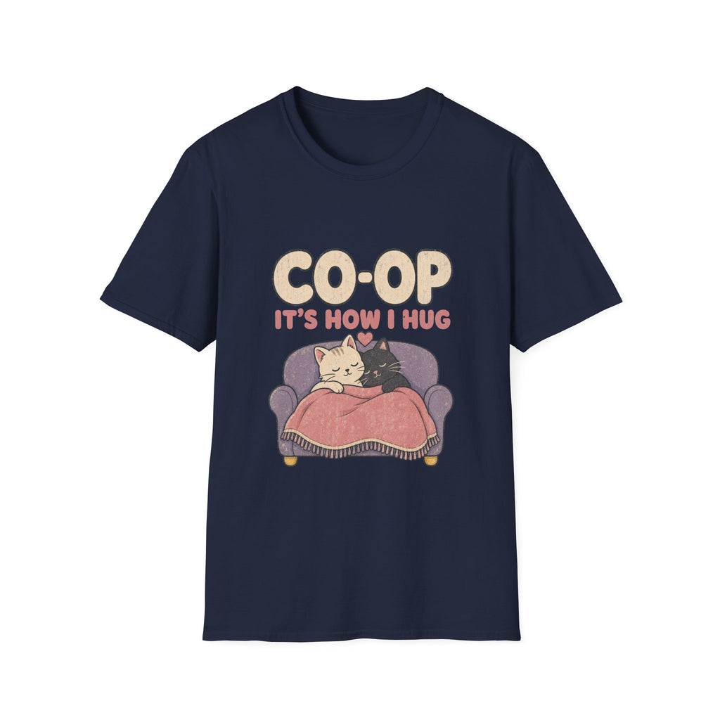Co-Op Its How I Hug - Two Cats Couch T-SHIRT