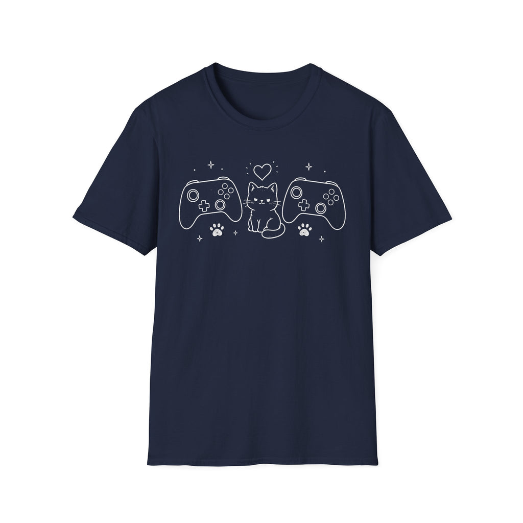 Tiny Cat Between Controllers T-shirt