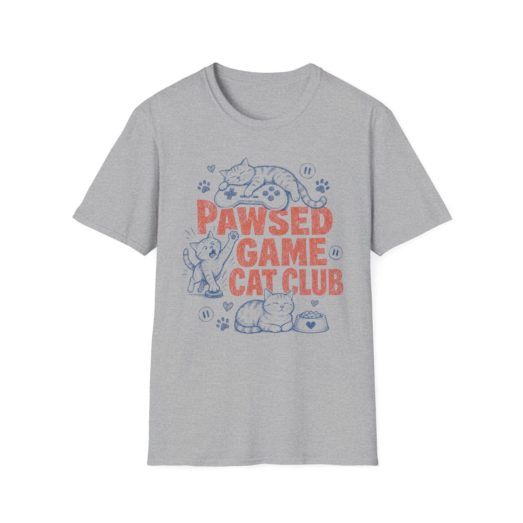 Pawsed Game Cat Club T-SHIRT