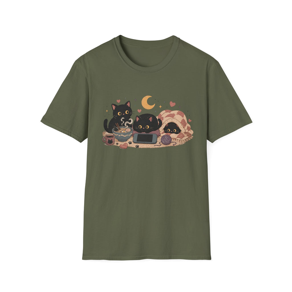 Midnight Snack Gaming Cats T-shirt