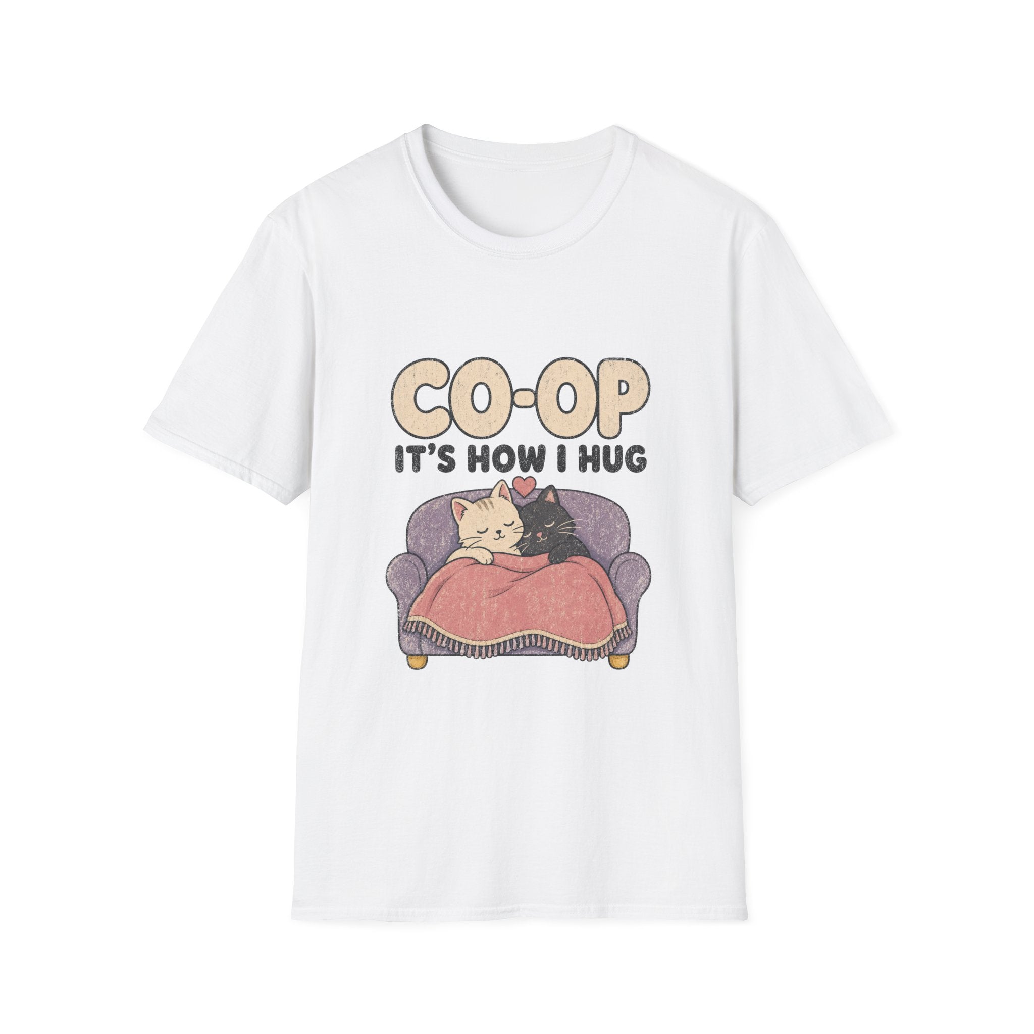 Co-Op Its How I Hug - Two Cats Couch T-SHIRT
