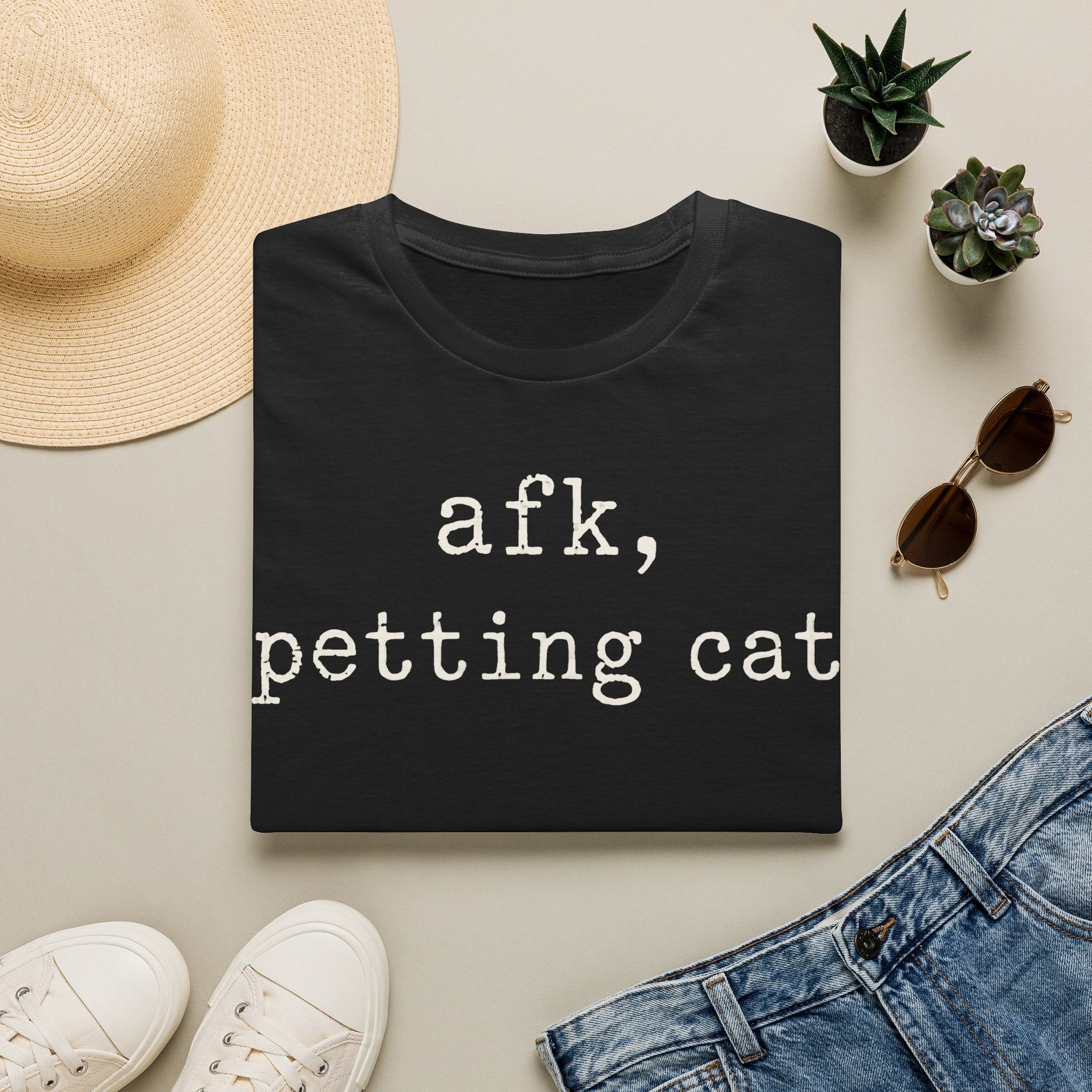AFK Petting Cat T-SHIRT