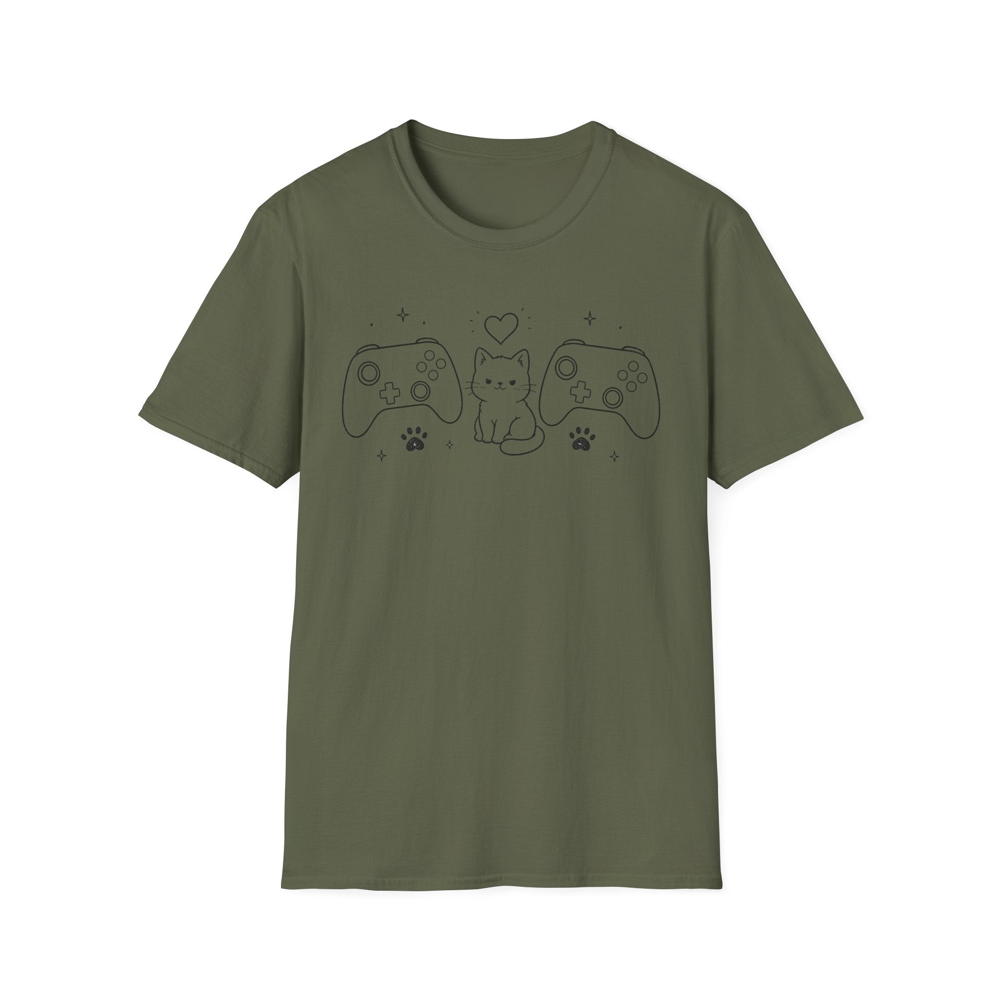 Tiny Cat Between Controllers T-shirt