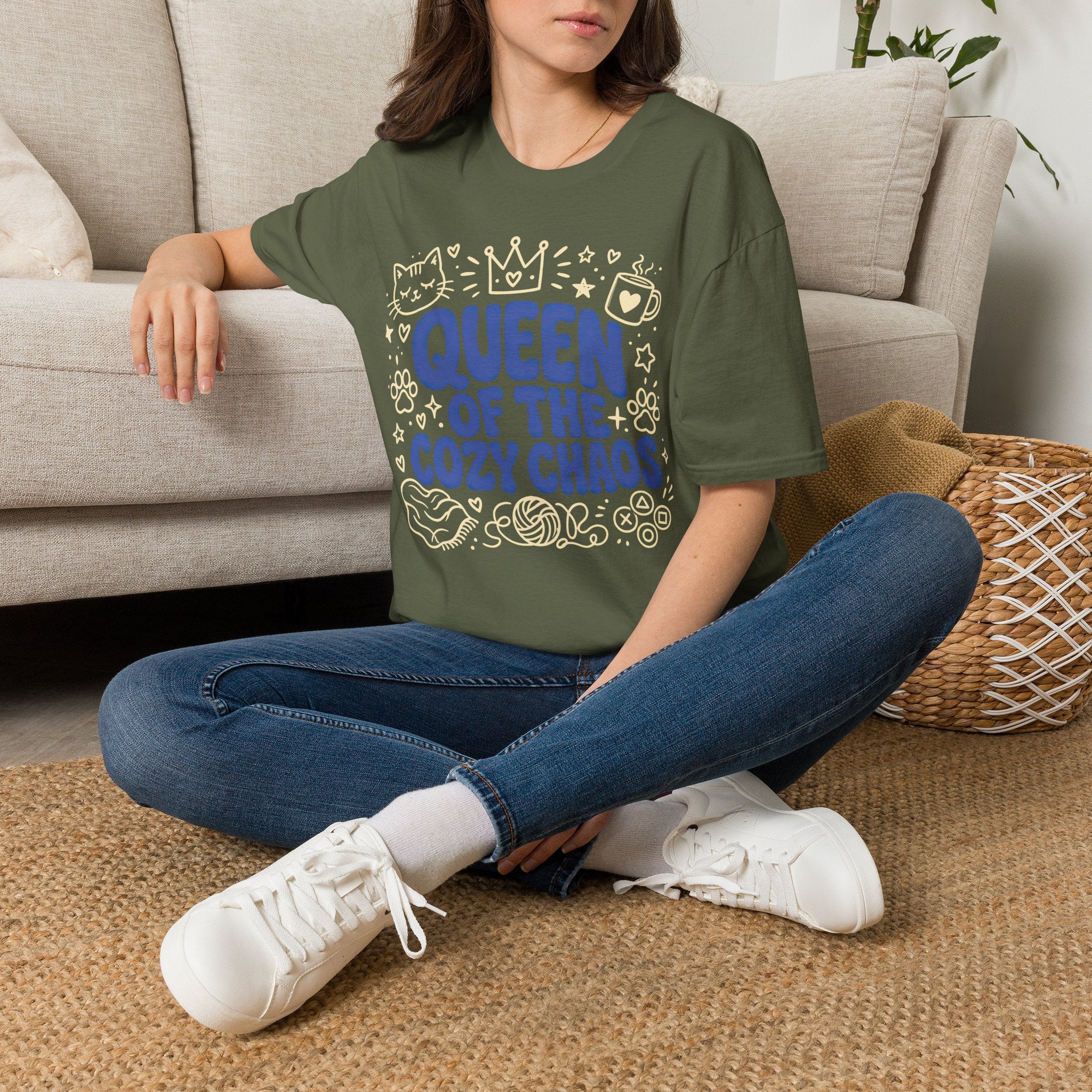 Queen Of The Cozy Chaos T-SHIRT