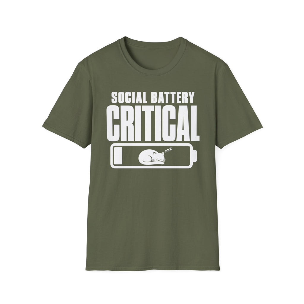 Social Battery Critical T-shirt