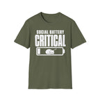 Social Battery Critical T-shirt